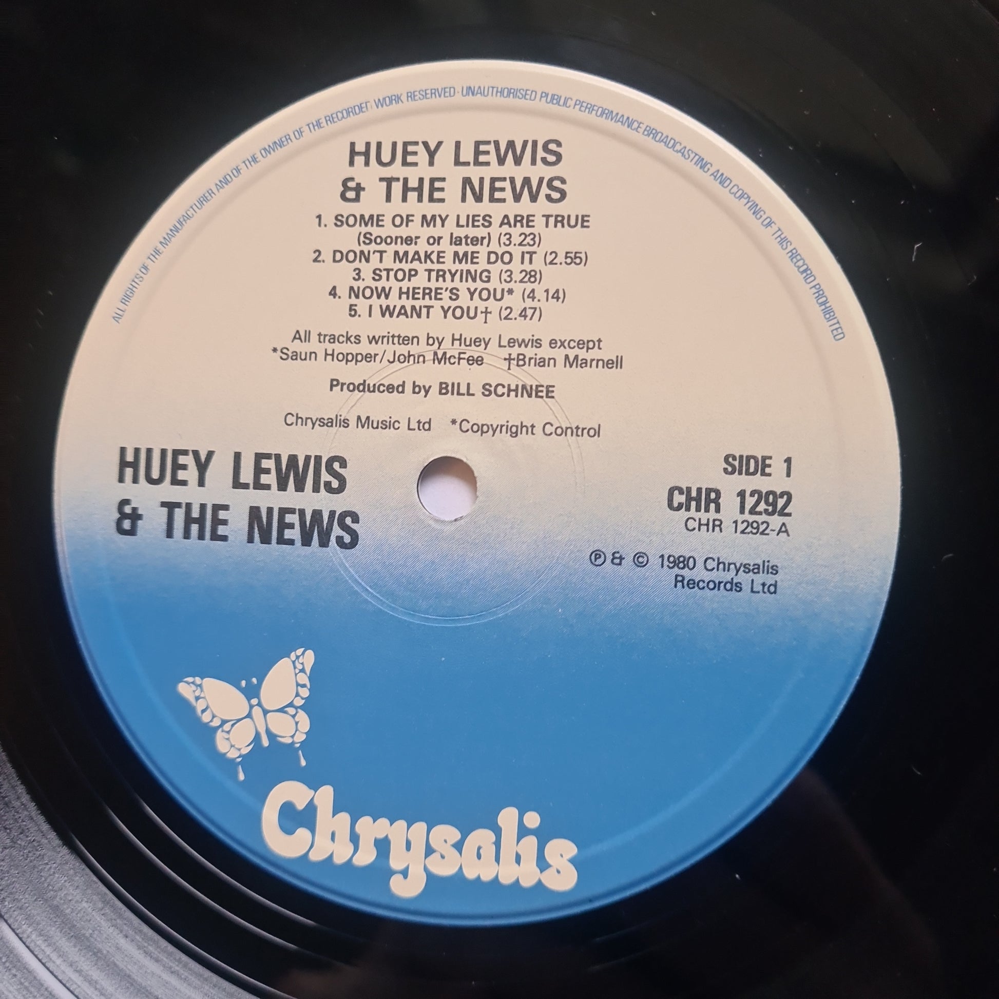 Huey Lewis & The News – Huey Lewis & The News - 1980 - Vinyl Record LP - Sound Hound Records