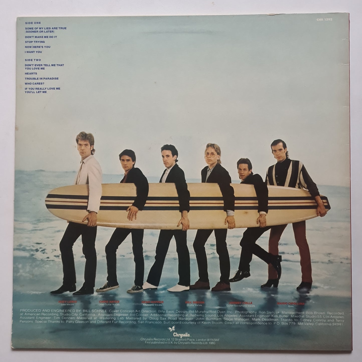 Huey Lewis & The News – Huey Lewis & The News - 1980 - Vinyl Record LP - Sound Hound Records