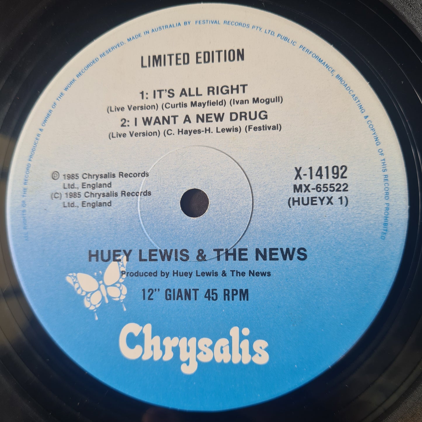Huey Lewis & The News – The Power Of Love (Back To The Future Maxi Single) - 1985 - Vinyl Record 12" Single - Sound Hound Records