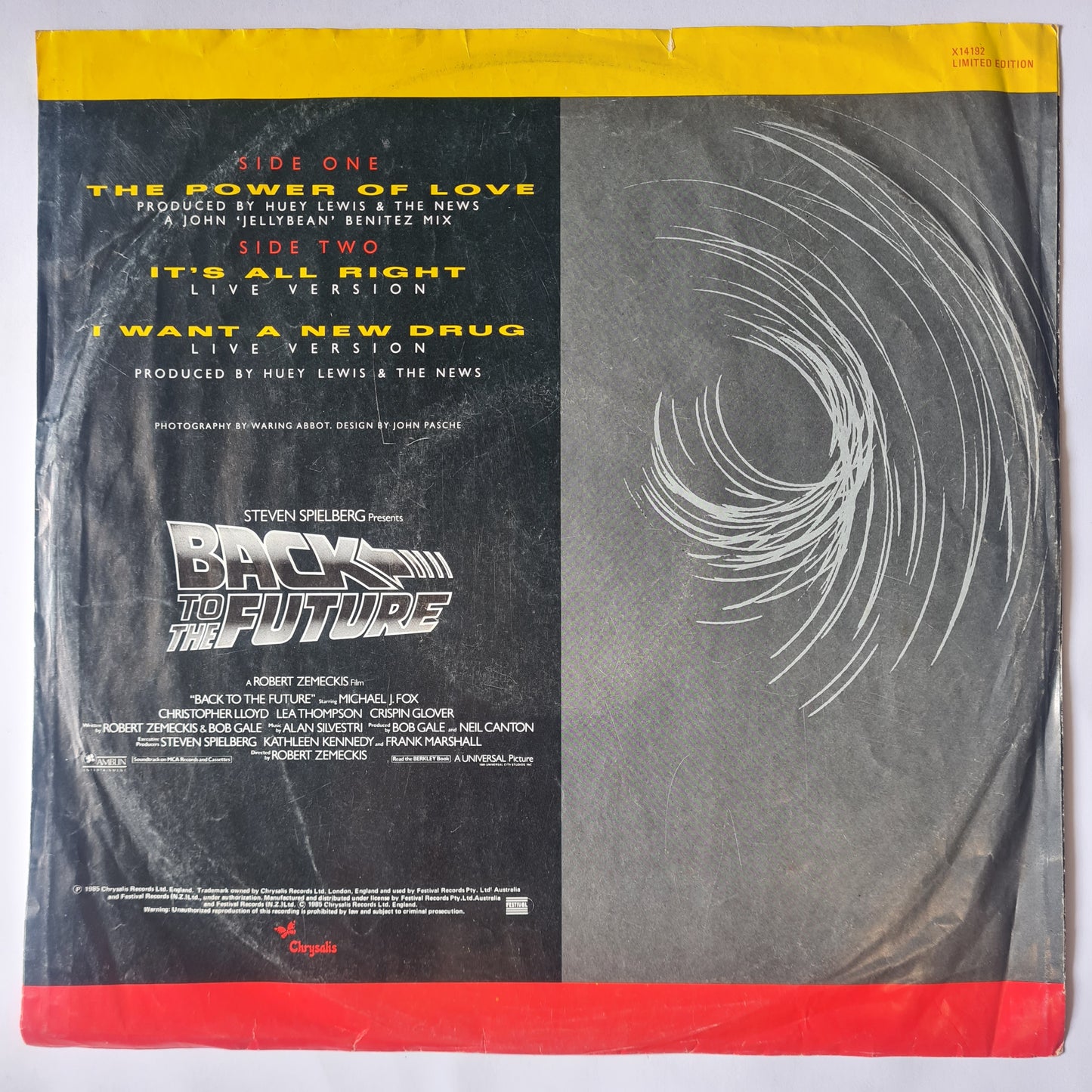 Huey Lewis & The News – The Power Of Love (Back To The Future Maxi Single) - 1985 - Vinyl Record 12" Single - Sound Hound Records