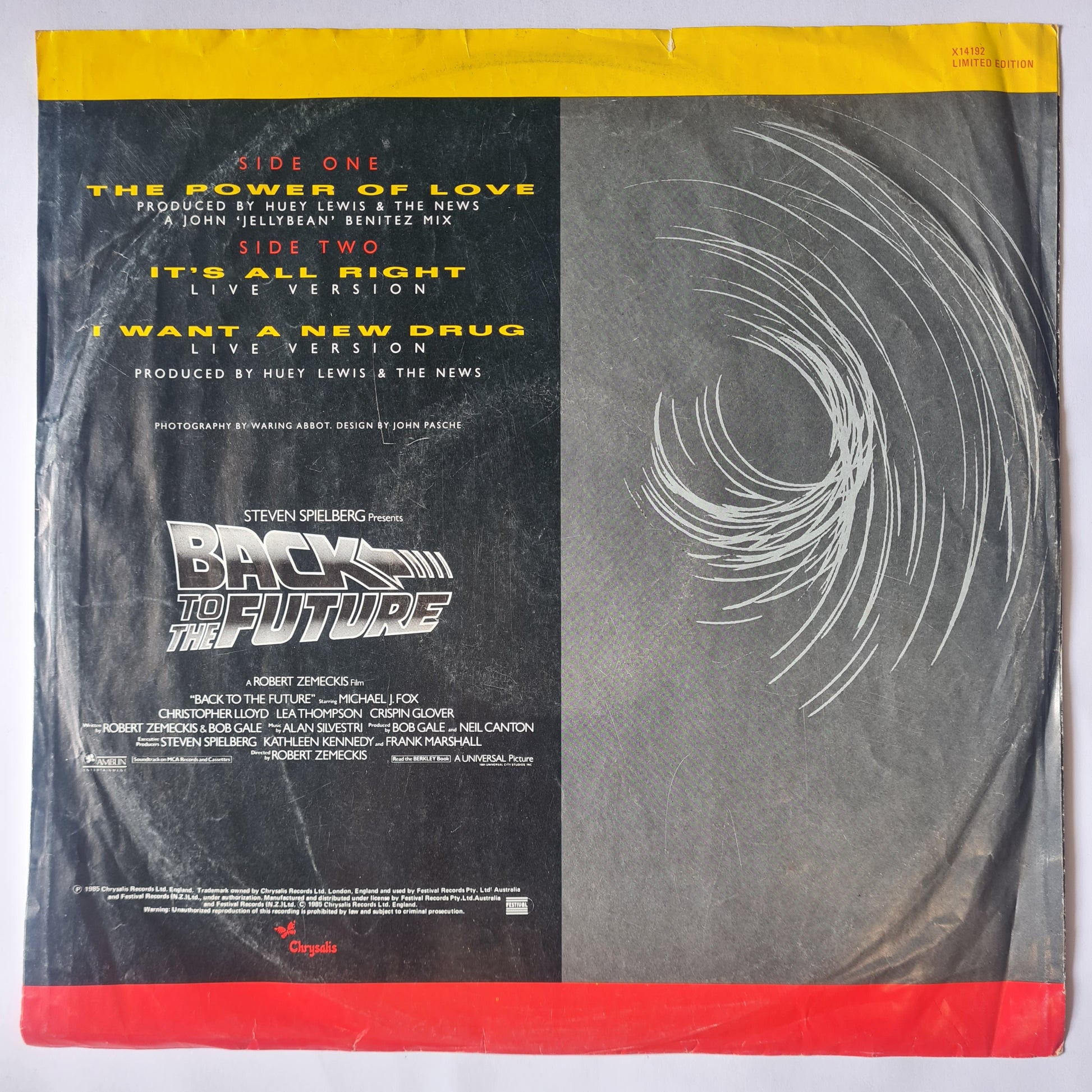 Huey Lewis & The News – The Power Of Love (Back To The Future Maxi Single) - 1985 - Vinyl Record 12" Single - Sound Hound Records
