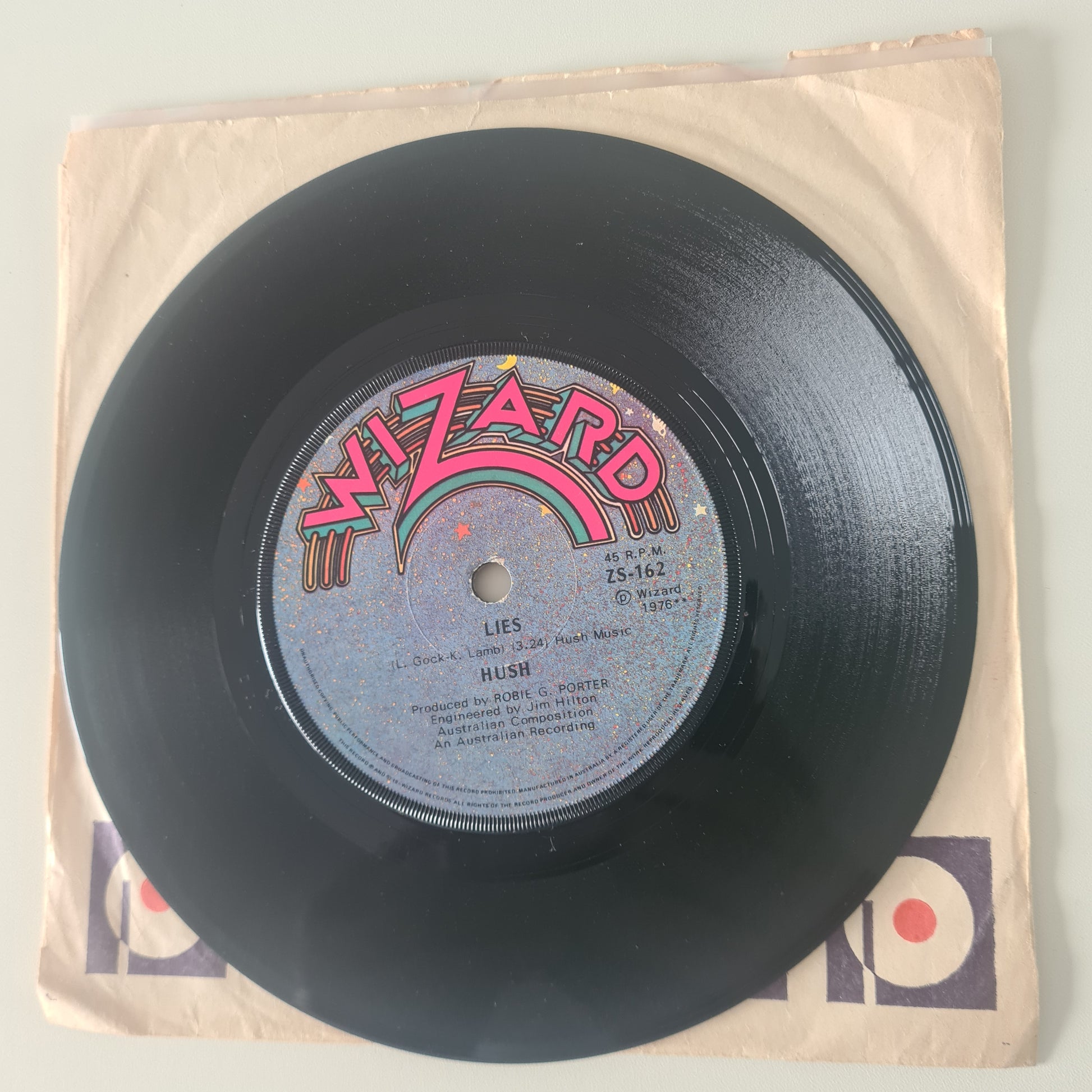 Hush – Too Young To Know / Lies - 1976 - Vinyl Record 7" Single - 45 RPM - Sound Hound Records