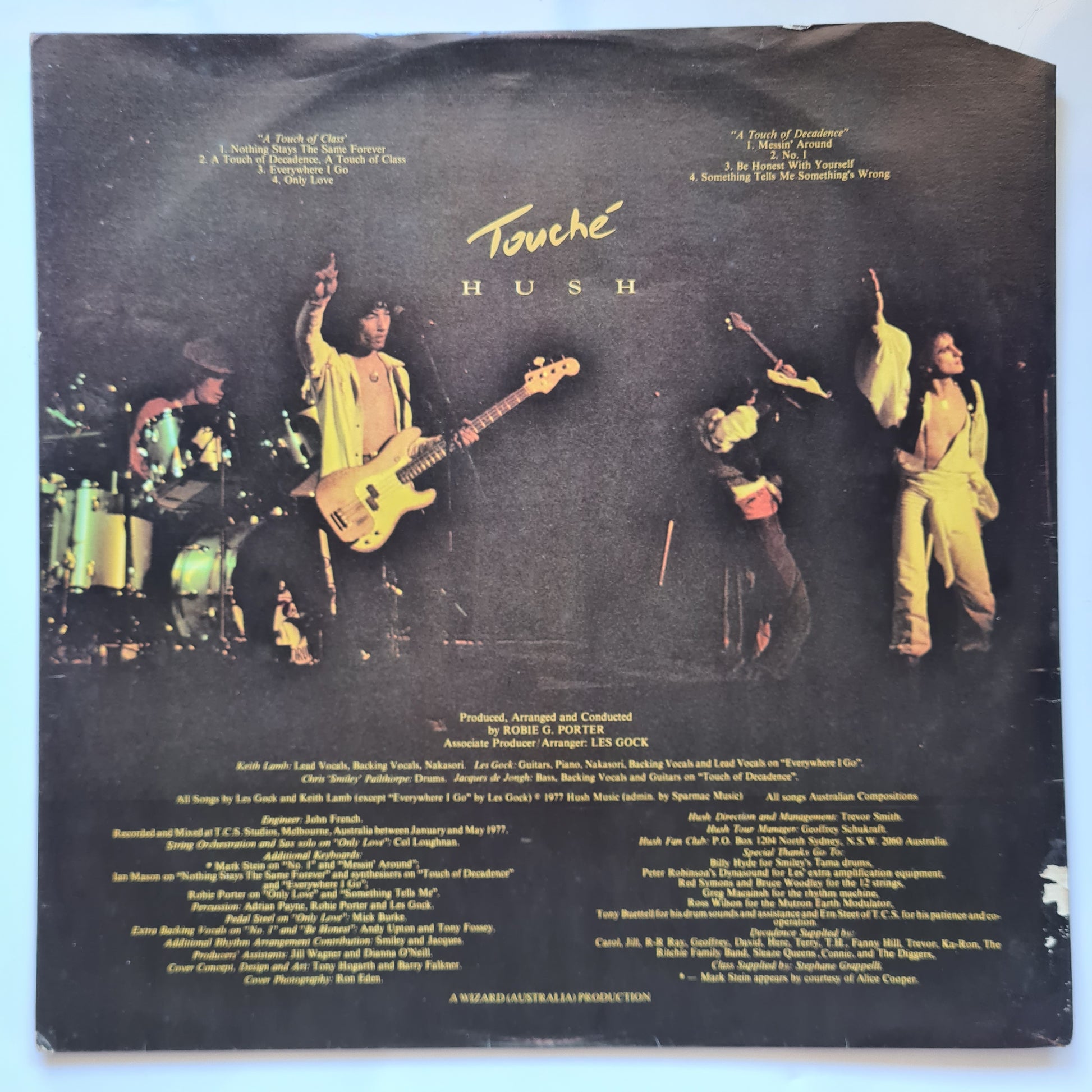 Hush – Touche' -1977 - Vinyl Record LP - Sound Hound Records