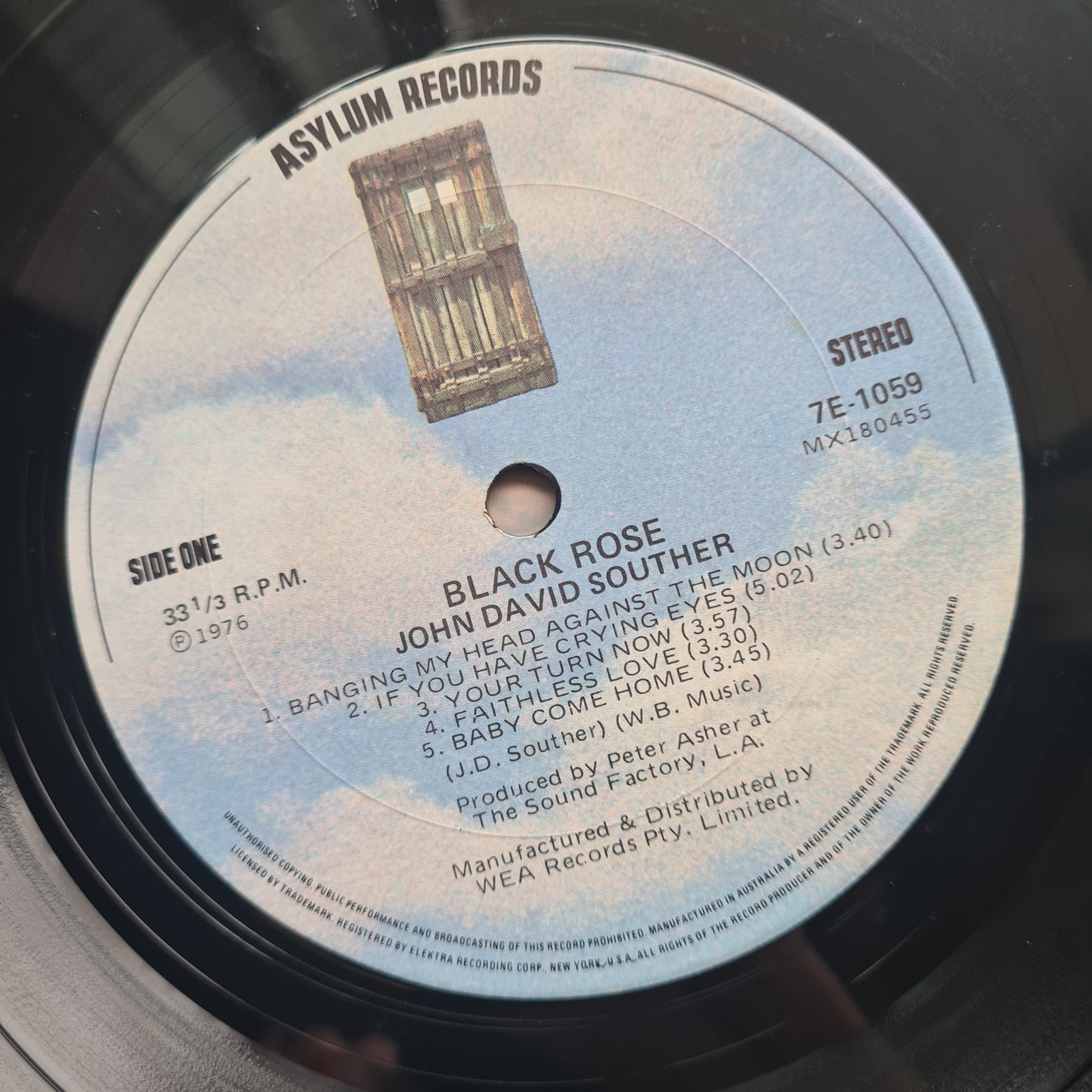 J.D Souther (Eagles) – Black Rose - 1976 - Vinyl Record LP - Sound Hound Records