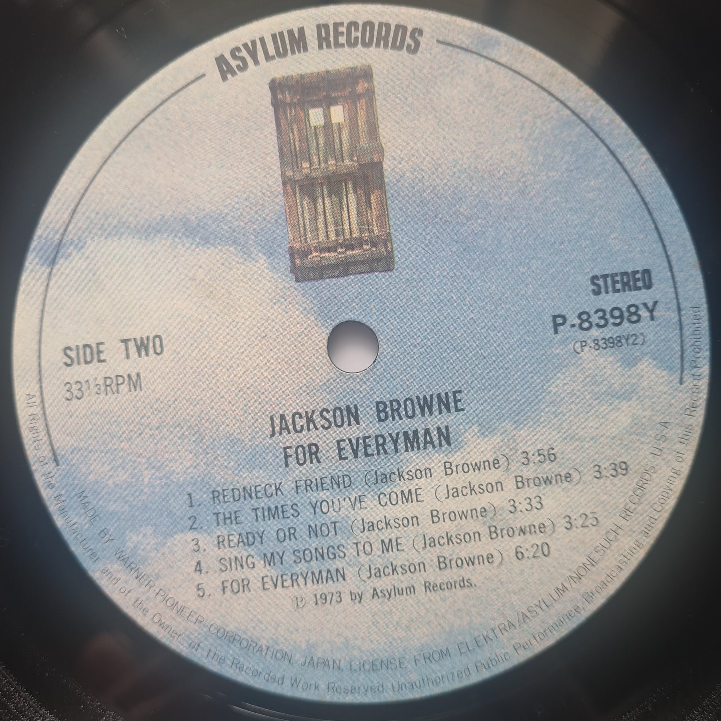 Jackson Browne – For Everyman - 1973 - Vinyl Record LP - Sound Hound Records