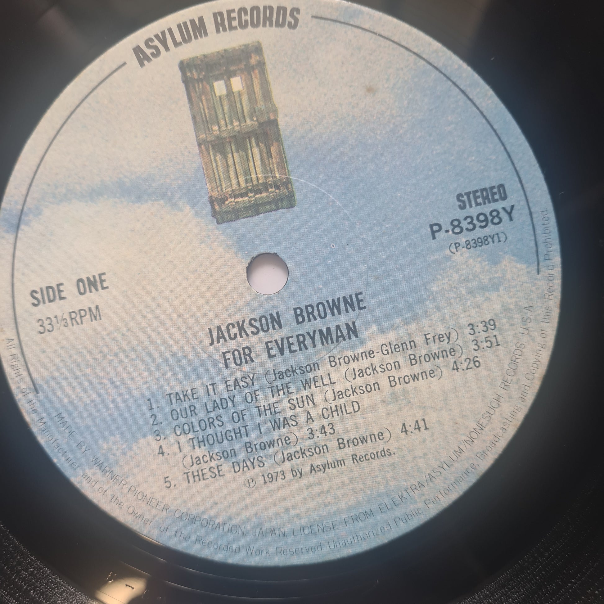 Jackson Browne – For Everyman - 1973 - Vinyl Record LP - Sound Hound Records