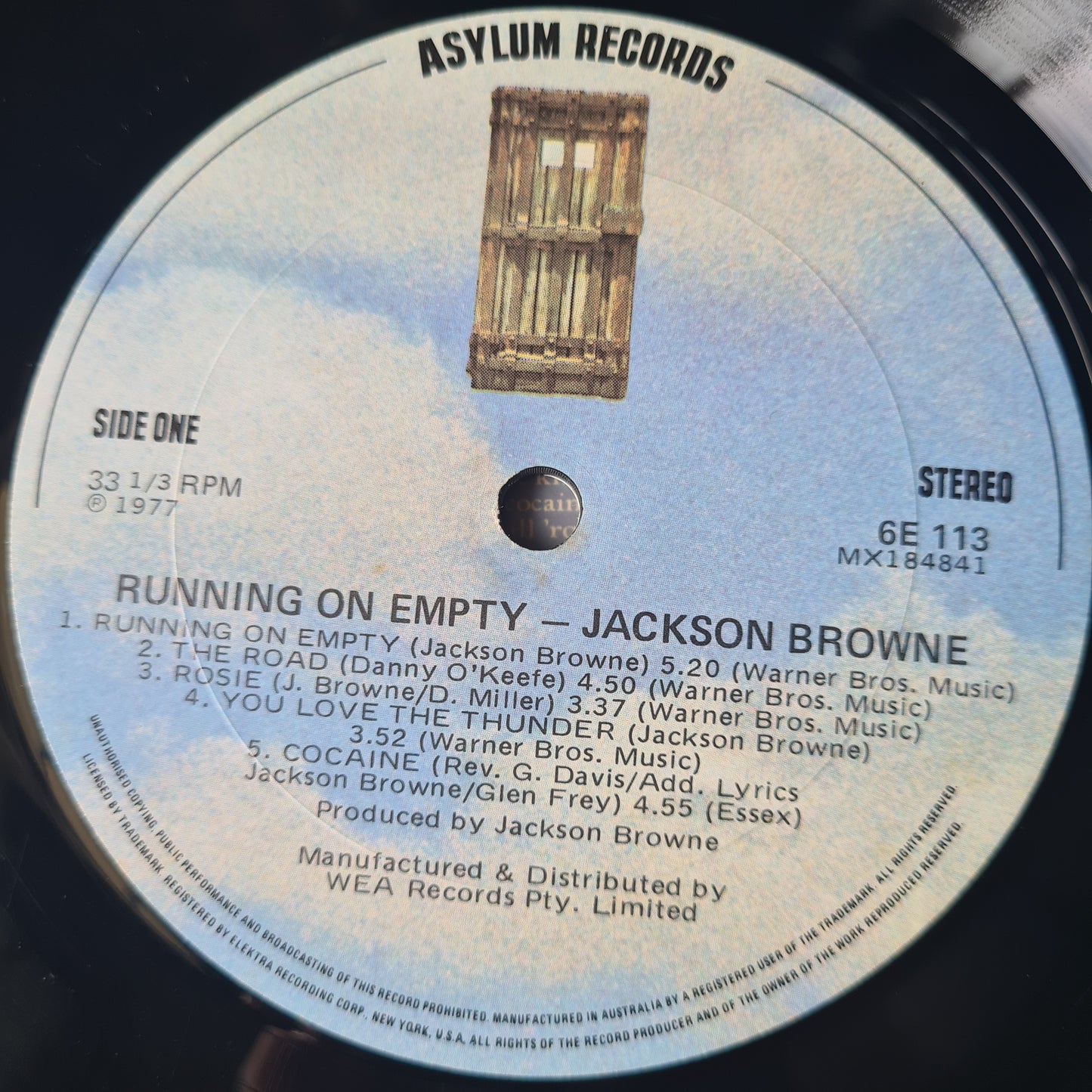 Jackson Browne – Running On Empty - 1977 - Vinyl Record LP - Sound Hound Records