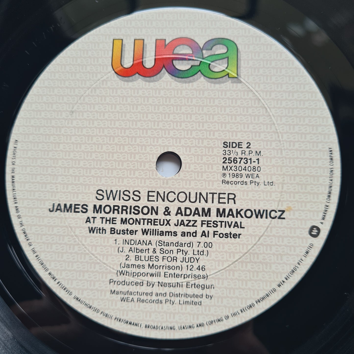 James Morrison And Adam Makowicz – Swiss Encounter: At The Montreux Jazz Festival - 1989 - Vinyl Record LP - Sound Hound Records