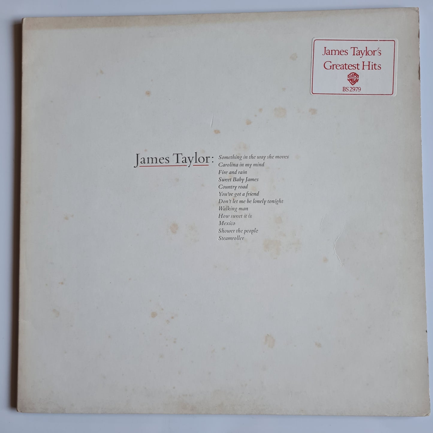 James Taylor – Greatest Hits - 1976 - Vinyl Record LP - Sound Hound Records