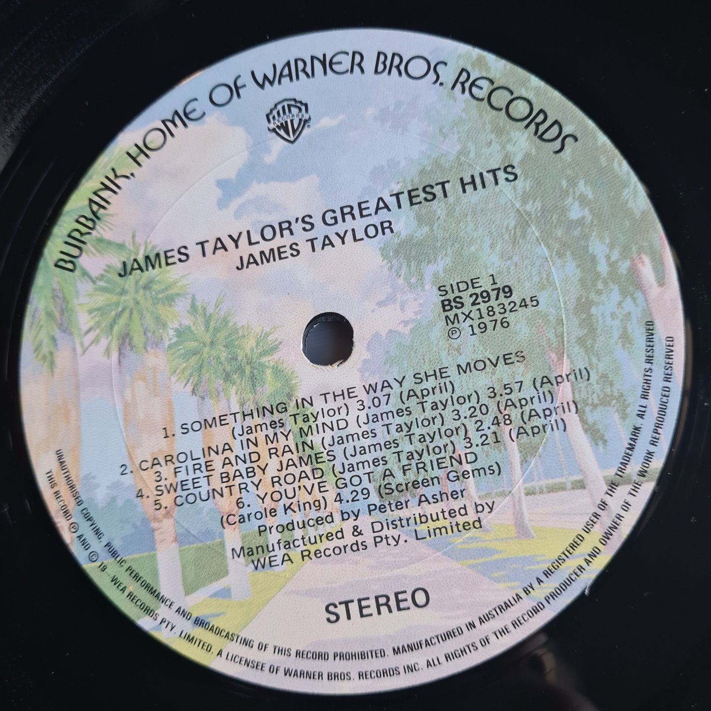 James Taylor – Greatest Hits - 1976 - Vinyl Record LP - Sound Hound Records