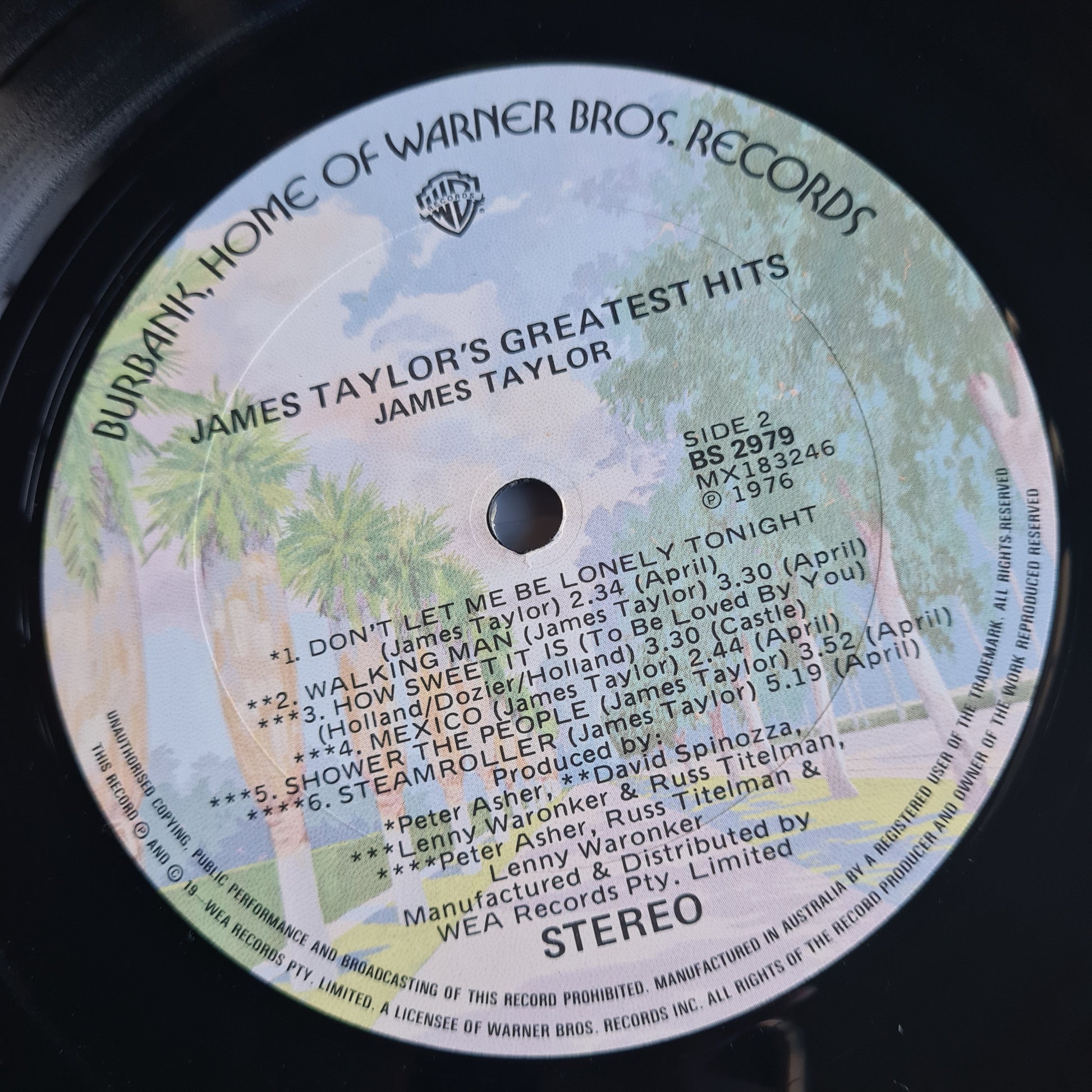 James Taylor – Greatest Hits - 1976 - Vinyl Record LP - Sound Hound Records