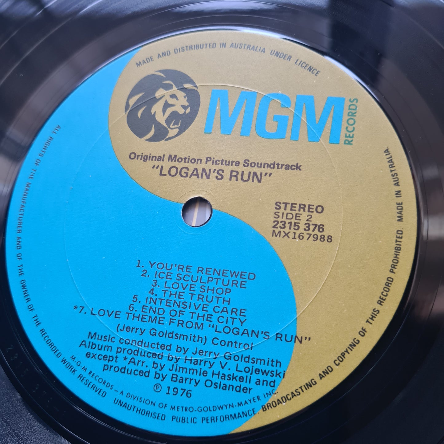 Jerry Goldsmith – Logan's Run (Original Motion Picture Soundtrack) - 1976 - Vinyl Record LP - Sound Hound Records