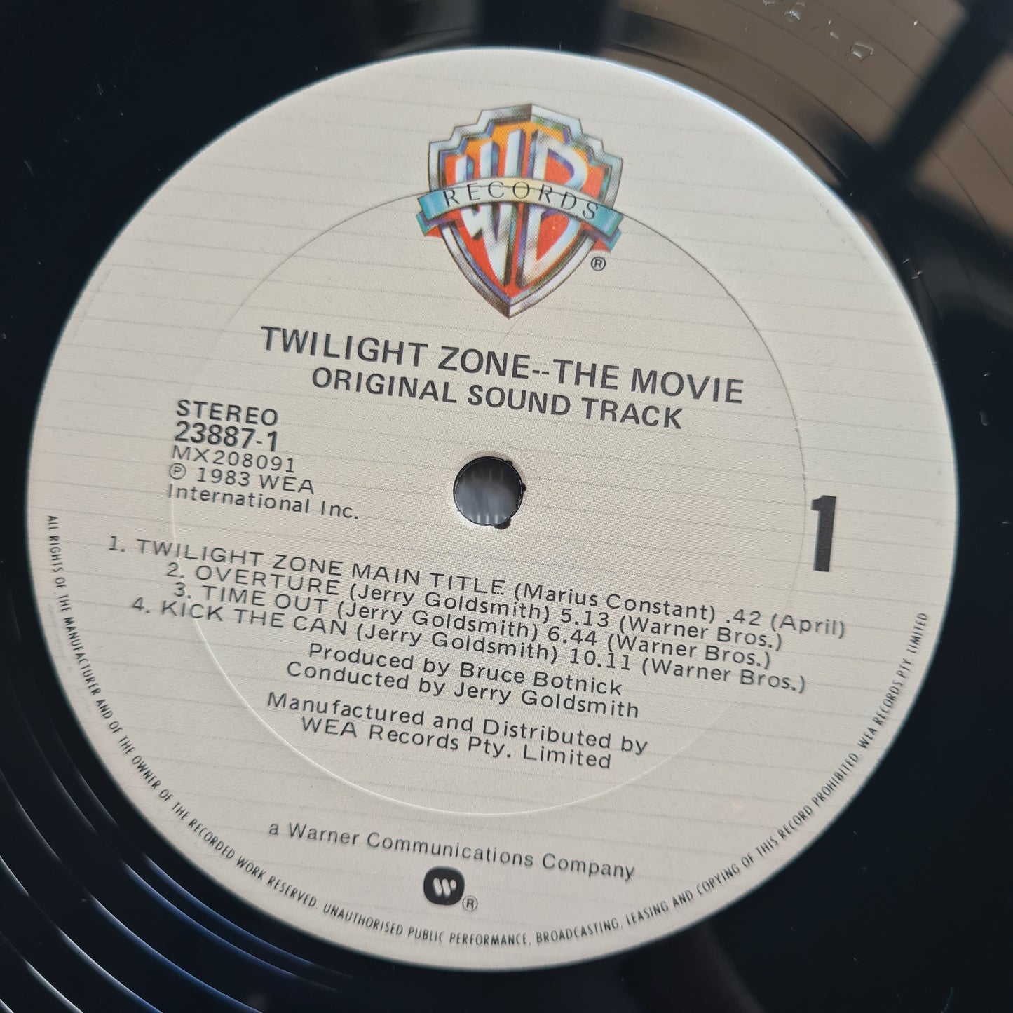 Jerry Goldsmith – Twilight Zone: The Movie (Original Horror Soundtrack)- 1983 - Vinyl Record LP - Sound Hound Records
