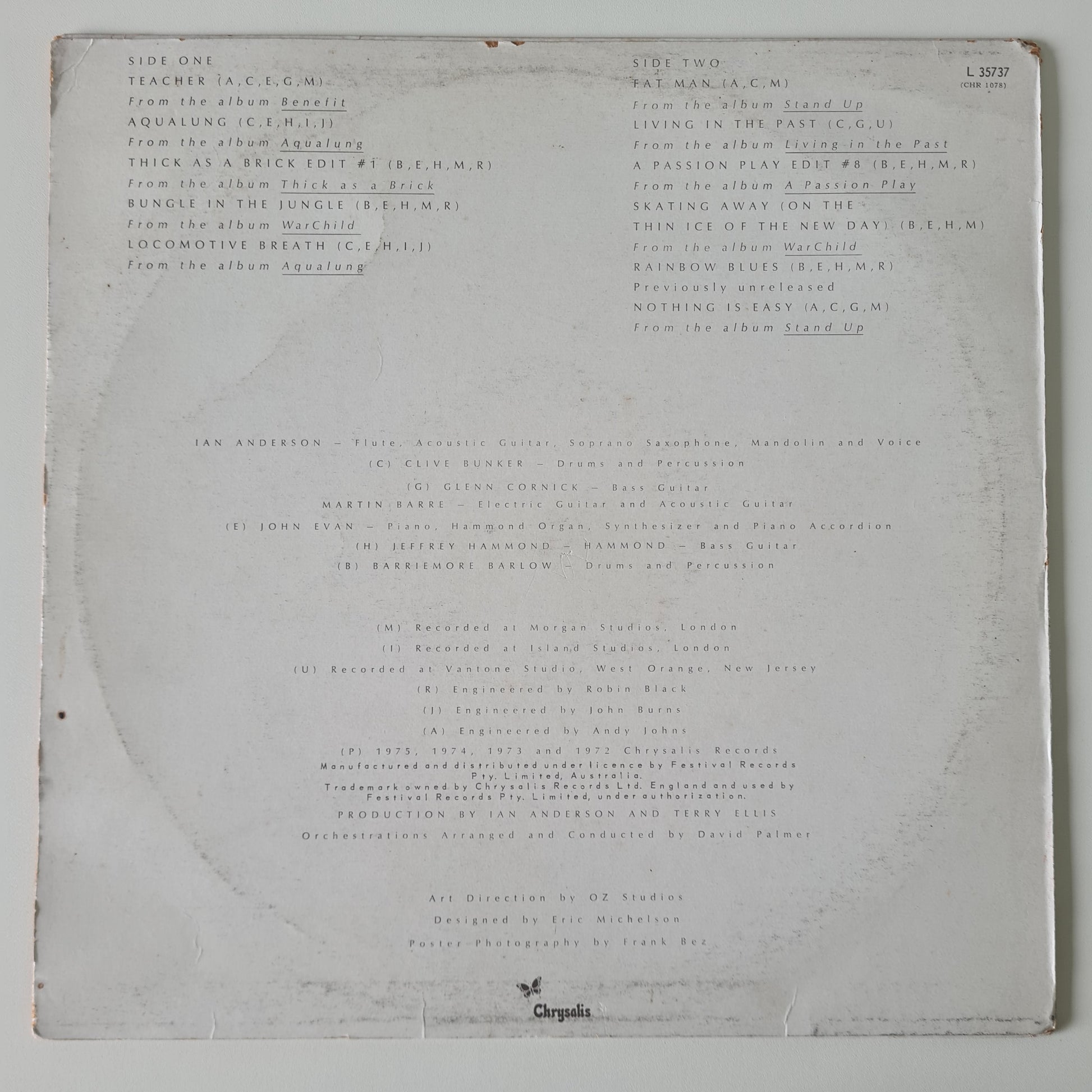 Jethro Tull – M.U. The Best Of Jethro Tull - 1976 - Vinyl Record LP - Sound Hound Records