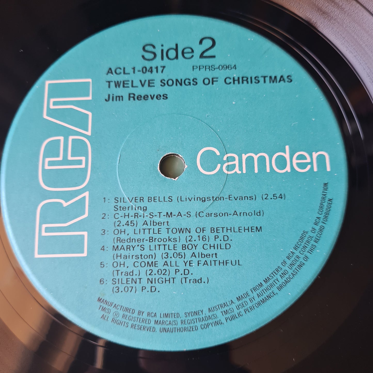Jim Reeves ‎– Twelve Songs Of Christmas - 1963 (70's New Zealand Pressing) - Vinyl Record LP - Sound Hound Records