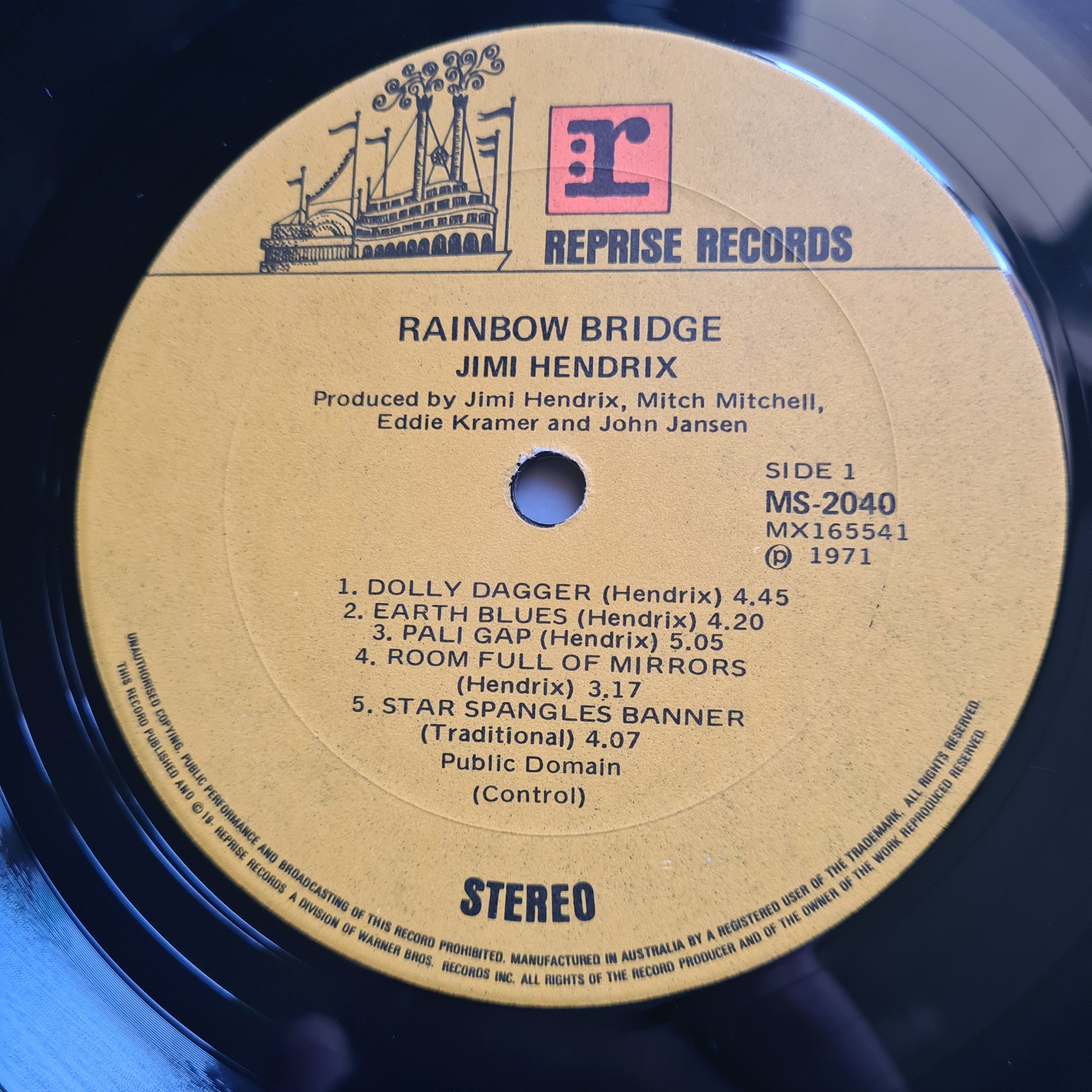 Jimi Hendrix – Rainbow Bridge: Original Motion Picture Sound Track - 1971 - Vinyl Record LP - Sound Hound Records