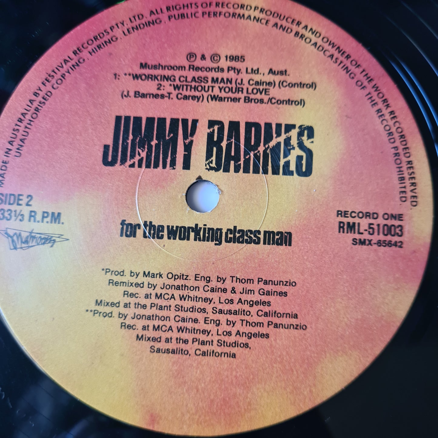 Jimmy Barnes – For The Working Class Man - 1985 (2LP Gatefold Edition) Vinyl Record - Sound Hound Records
