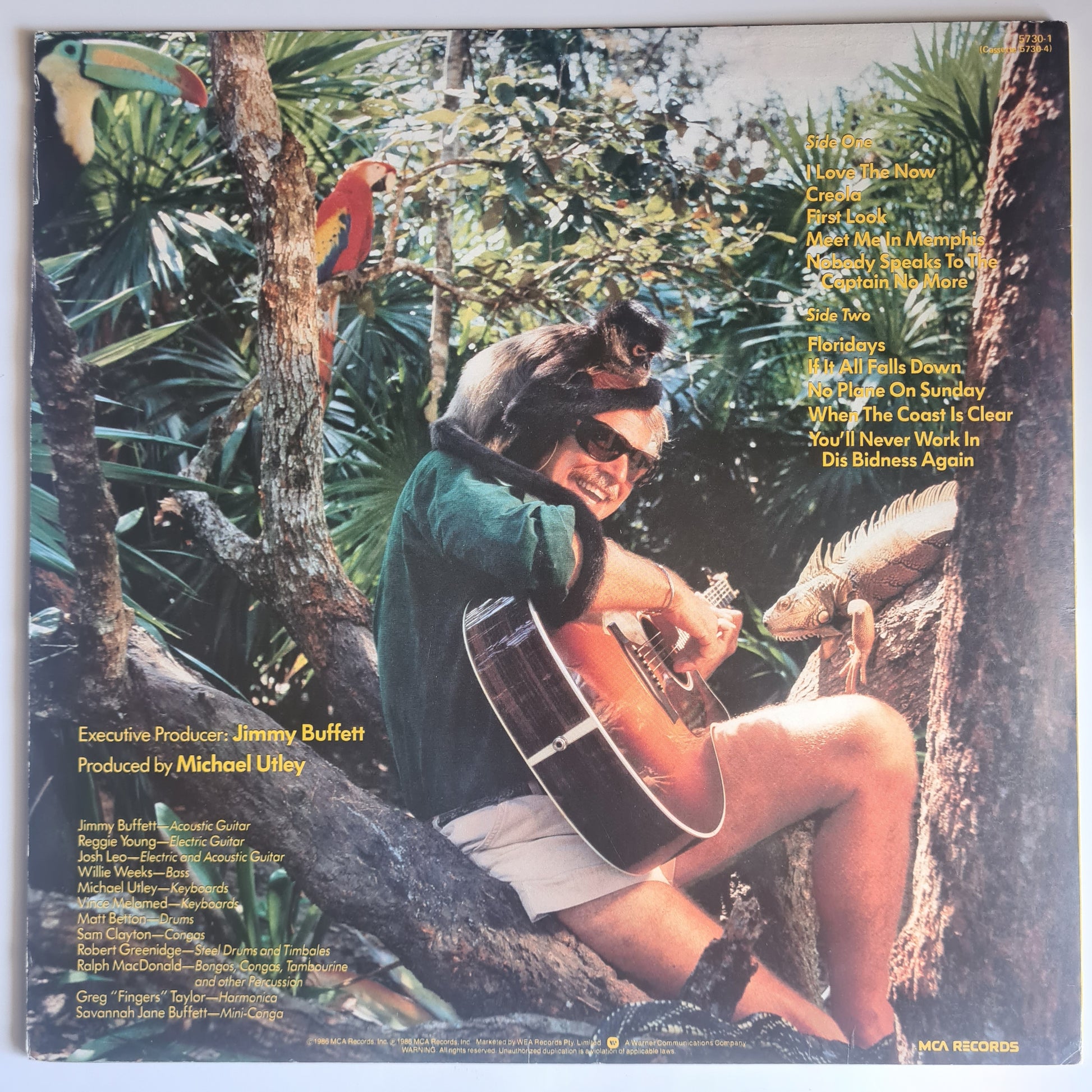 Jimmy Buffett – Floridays - 1986 - Vinyl Record LP - Sound Hound Records