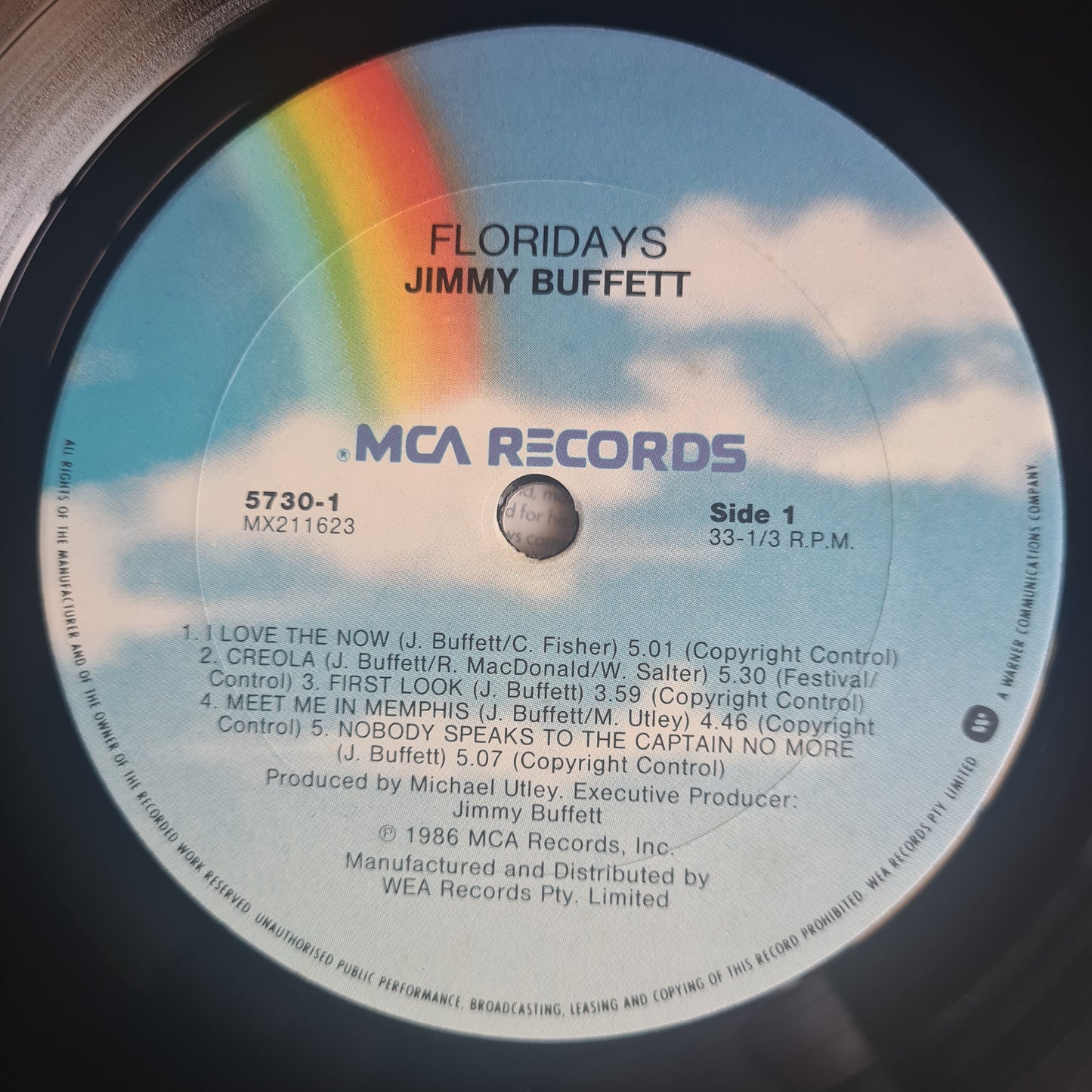 Jimmy Buffett – Floridays - 1986 - Vinyl Record LP - Sound Hound Records