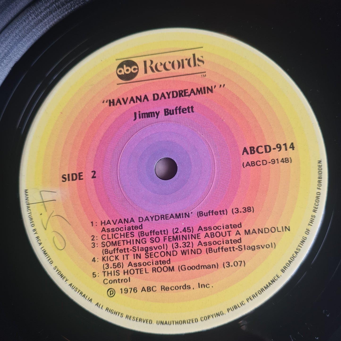 Jimmy Buffett –  Havana Daydreamin' - 1976 (Australian Pressing) - Vinyl Record LP (near mint) - Sound Hound Records