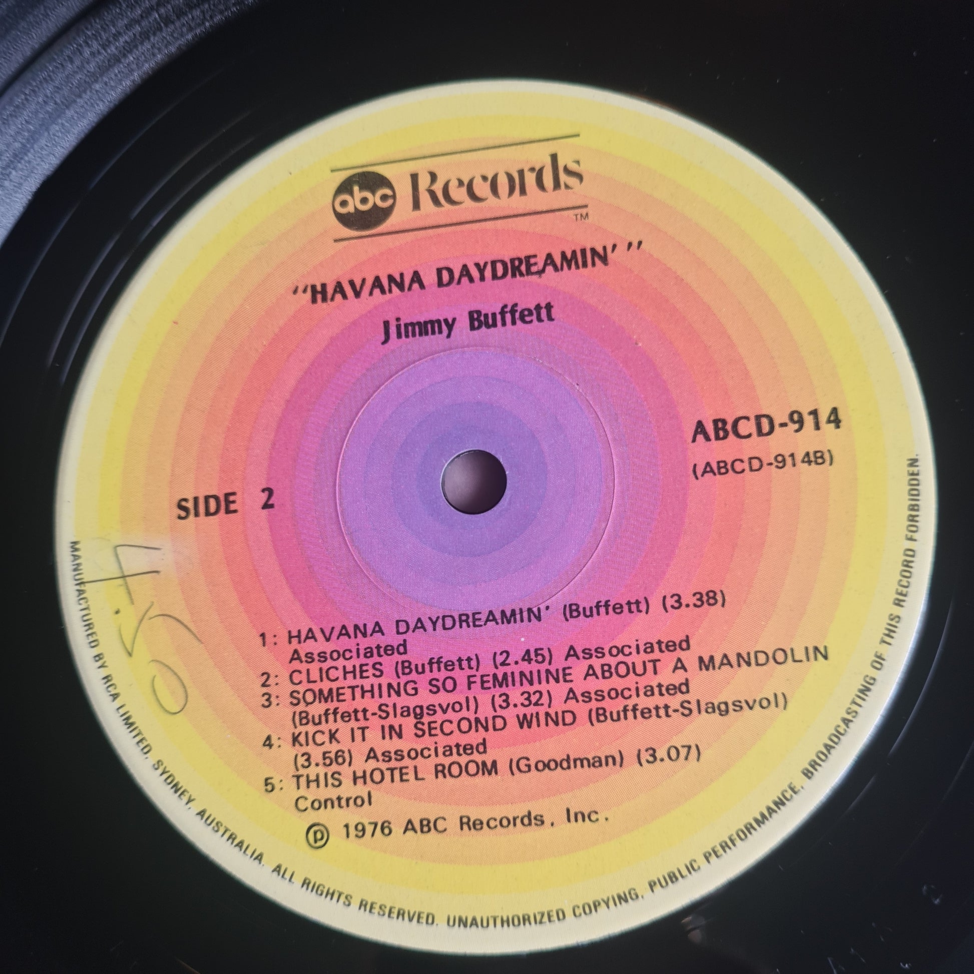 Jimmy Buffett –  Havana Daydreamin' - 1976 (Australian Pressing) - Vinyl Record LP (near mint) - Sound Hound Records
