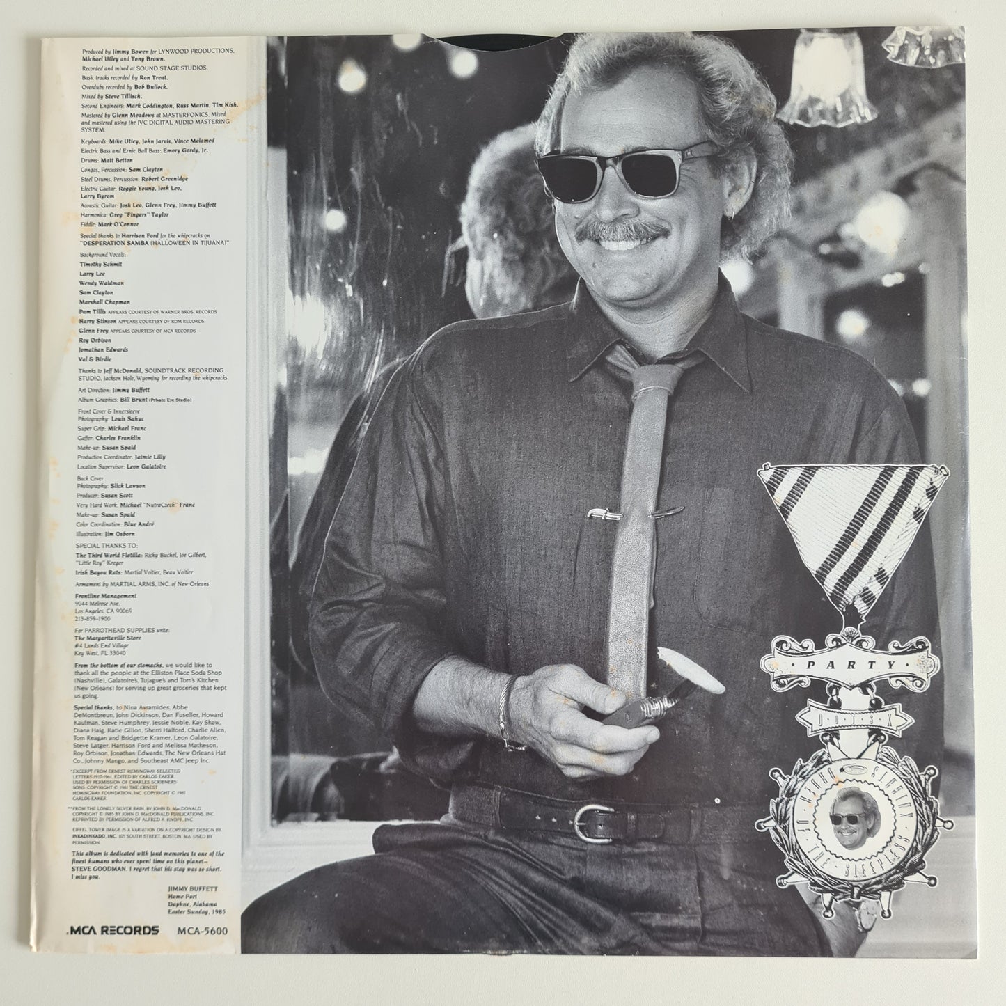 Jimmy Buffett – Last Mango in Paris - 1985 (USA Pressing) - Vinyl Record LP - Sound Hound Records