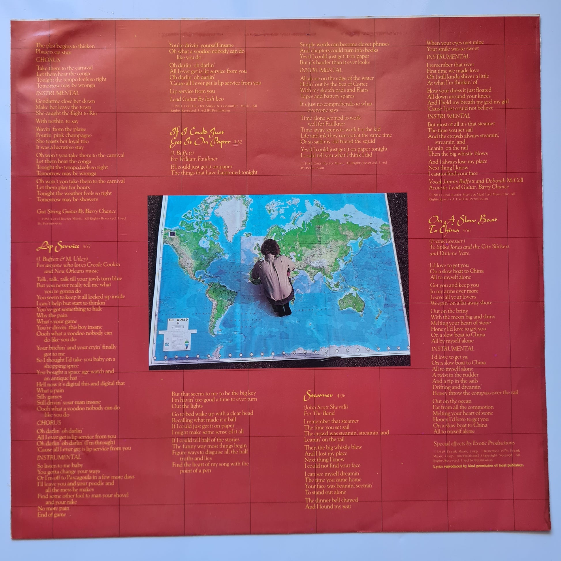 Jimmy Buffett – Somewhere Over China - 1981 - Vinyl Record LP - Sound Hound Records