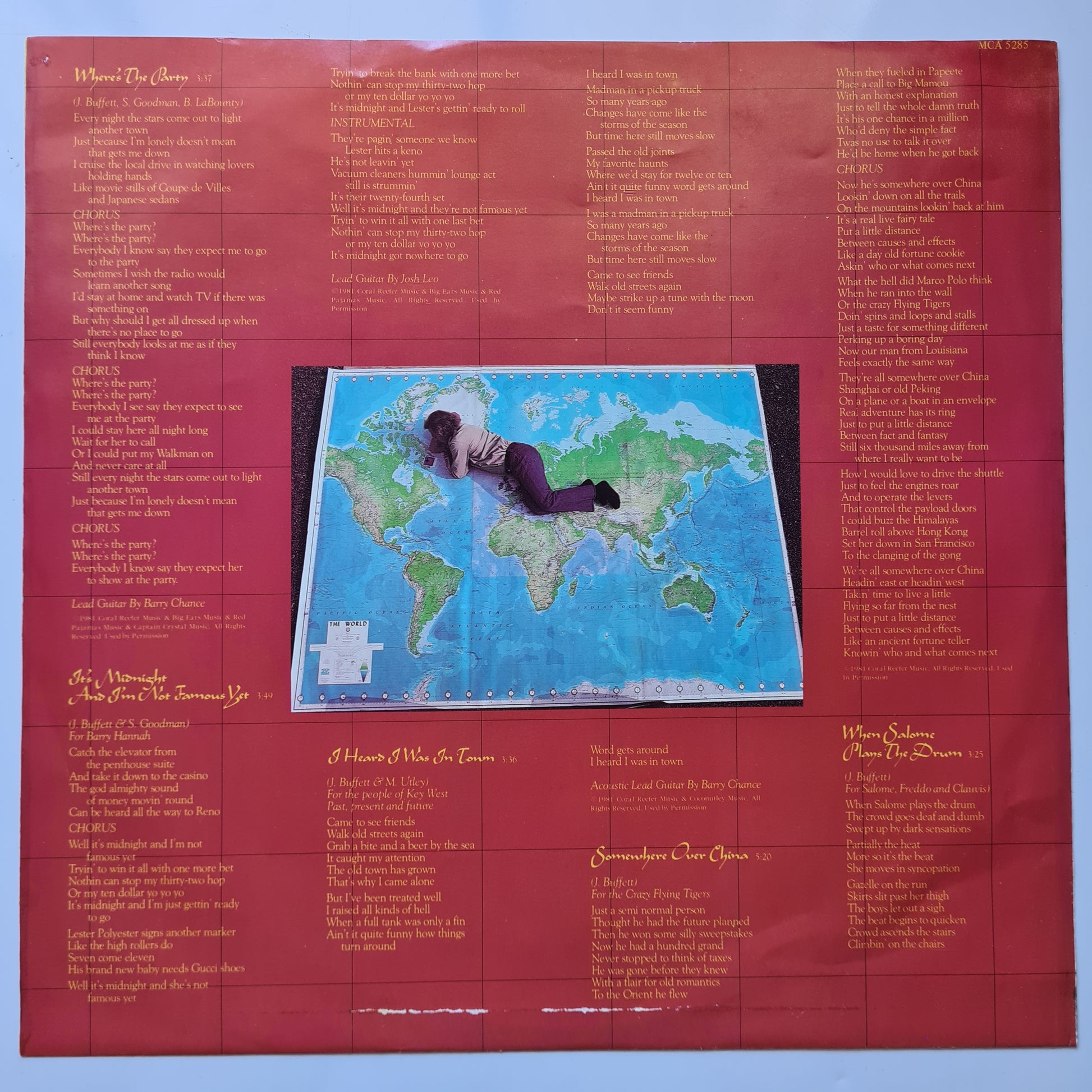 Jimmy Buffett – Somewhere Over China - 1981 - Vinyl Record LP - Sound Hound Records