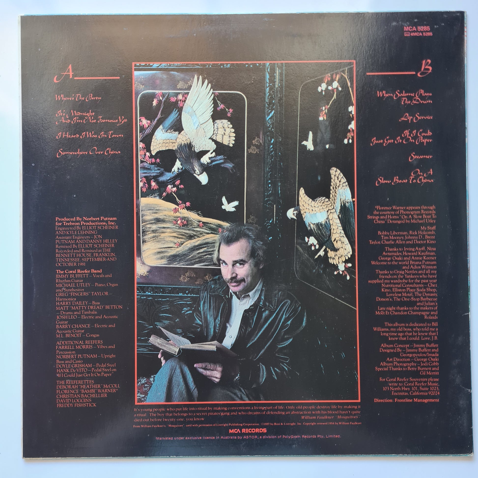 Jimmy Buffett – Somewhere Over China - 1981 - Vinyl Record LP - Sound Hound Records