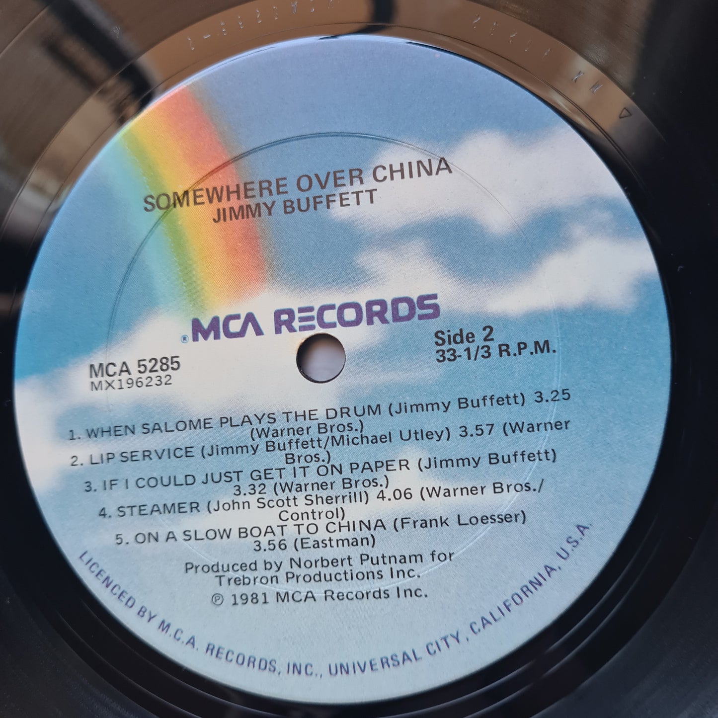 Jimmy Buffett – Somewhere Over China - 1981 - Vinyl Record LP - Sound Hound Records