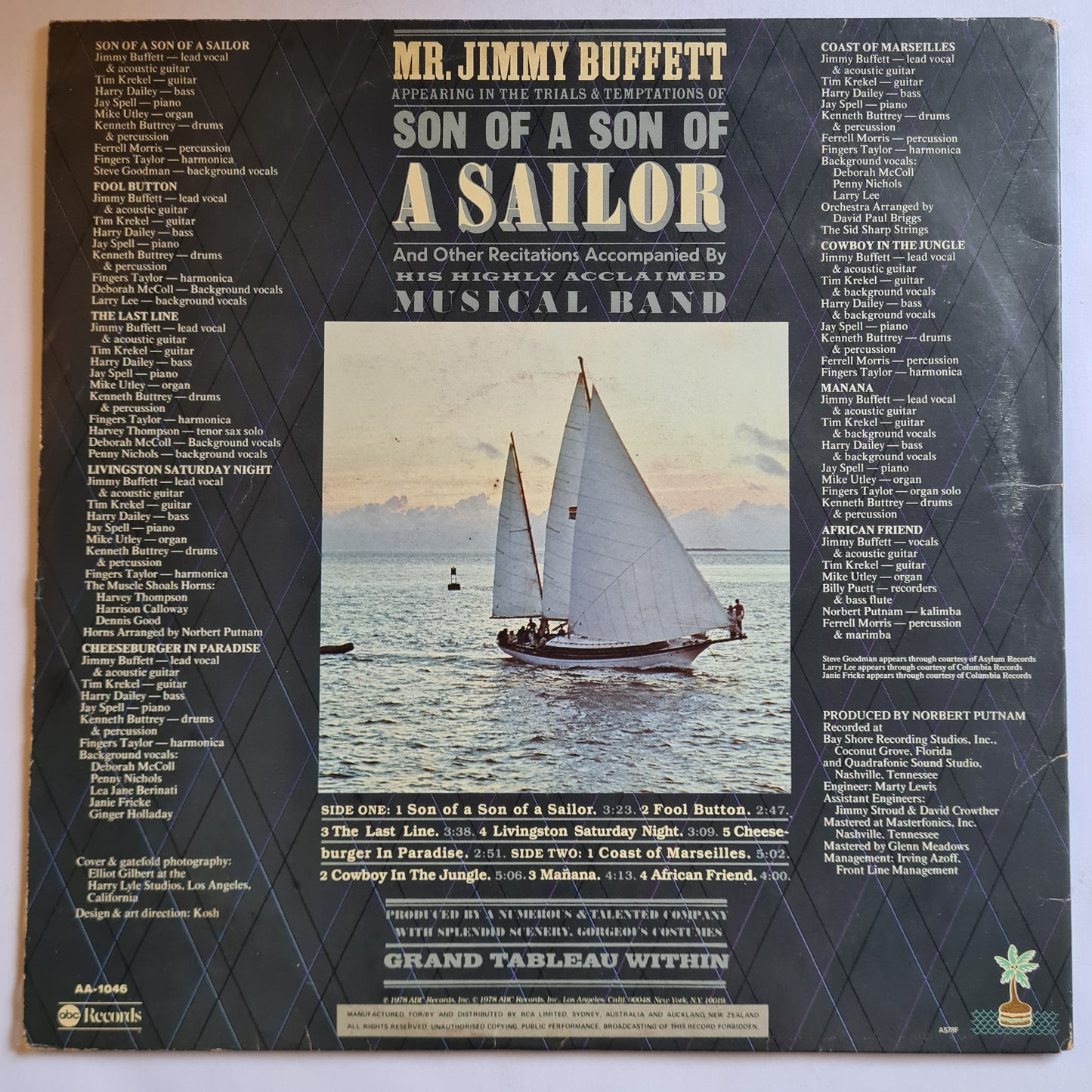 Jimmy Buffett – Son Of A Son Of A Sailor - 1978 - Vinyl Record LP - Sound Hound Records
