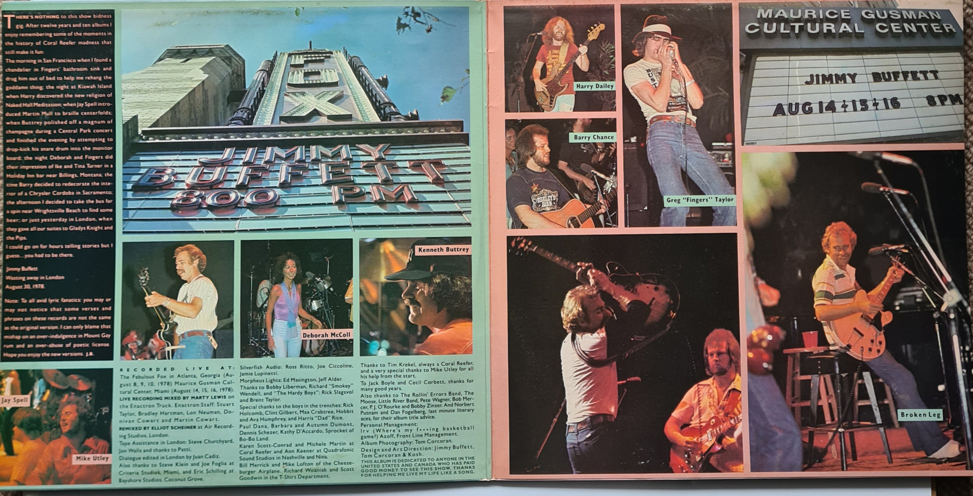 Jimmy Buffett – "You Had To Be There" : Recorded Live - 1978 - Vinyl Record 2LP - Sound Hound Records