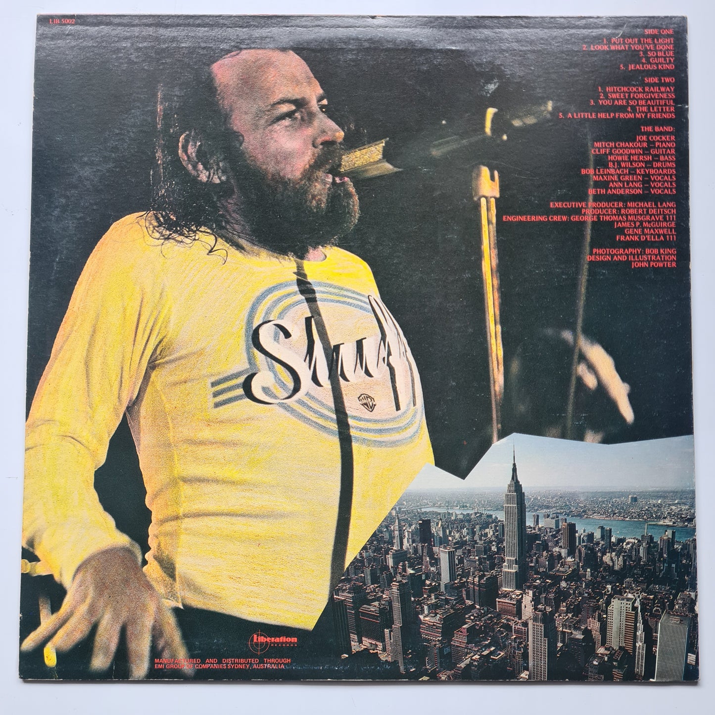 Joe Cocker – Live In New York - 1981 - Vinyl Record LP - Sound Hound Records
