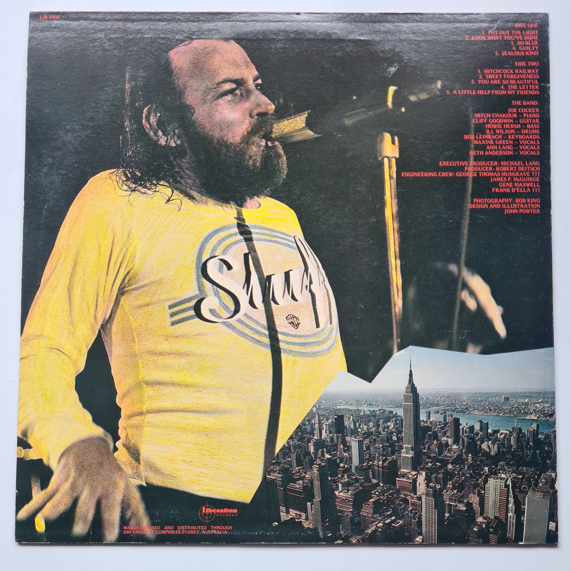 Joe Cocker – Live In New York - 1981 - Vinyl Record LP - Sound Hound Records