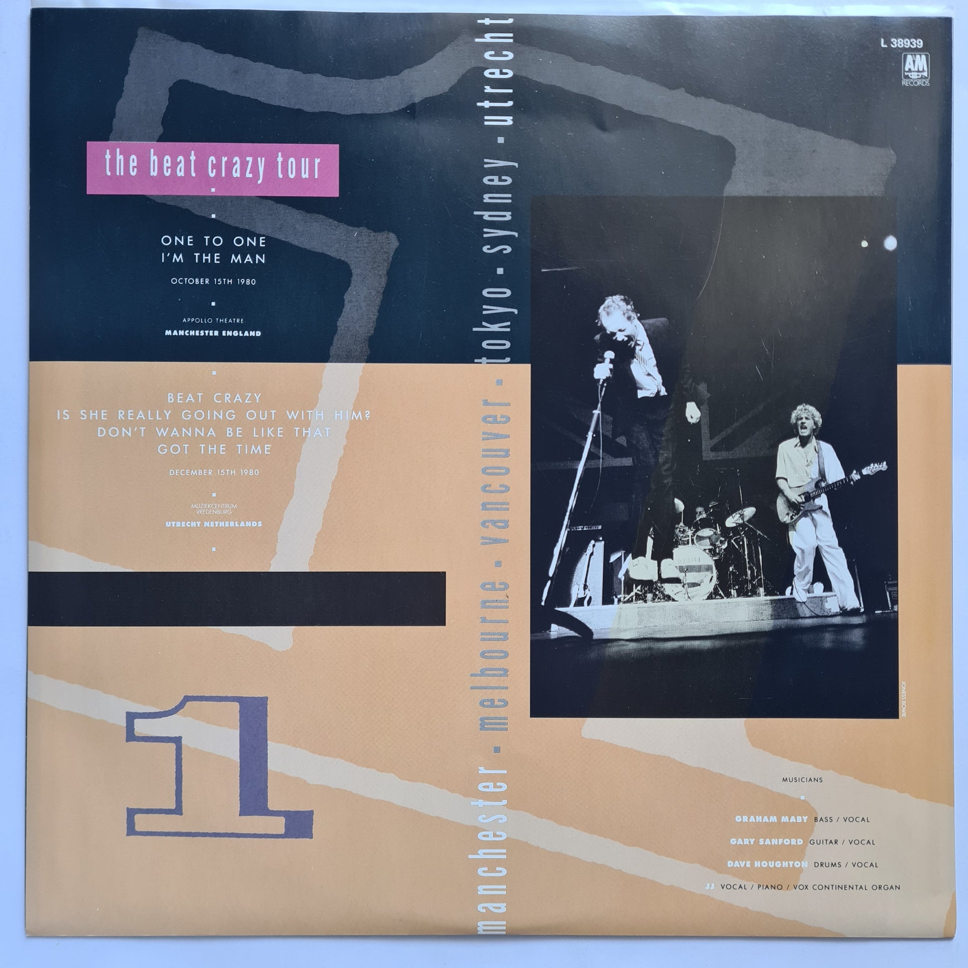 Joe Jackson – Live 1980/86 - 1988 - Vinyl Record 2LP - Sound Hound Records