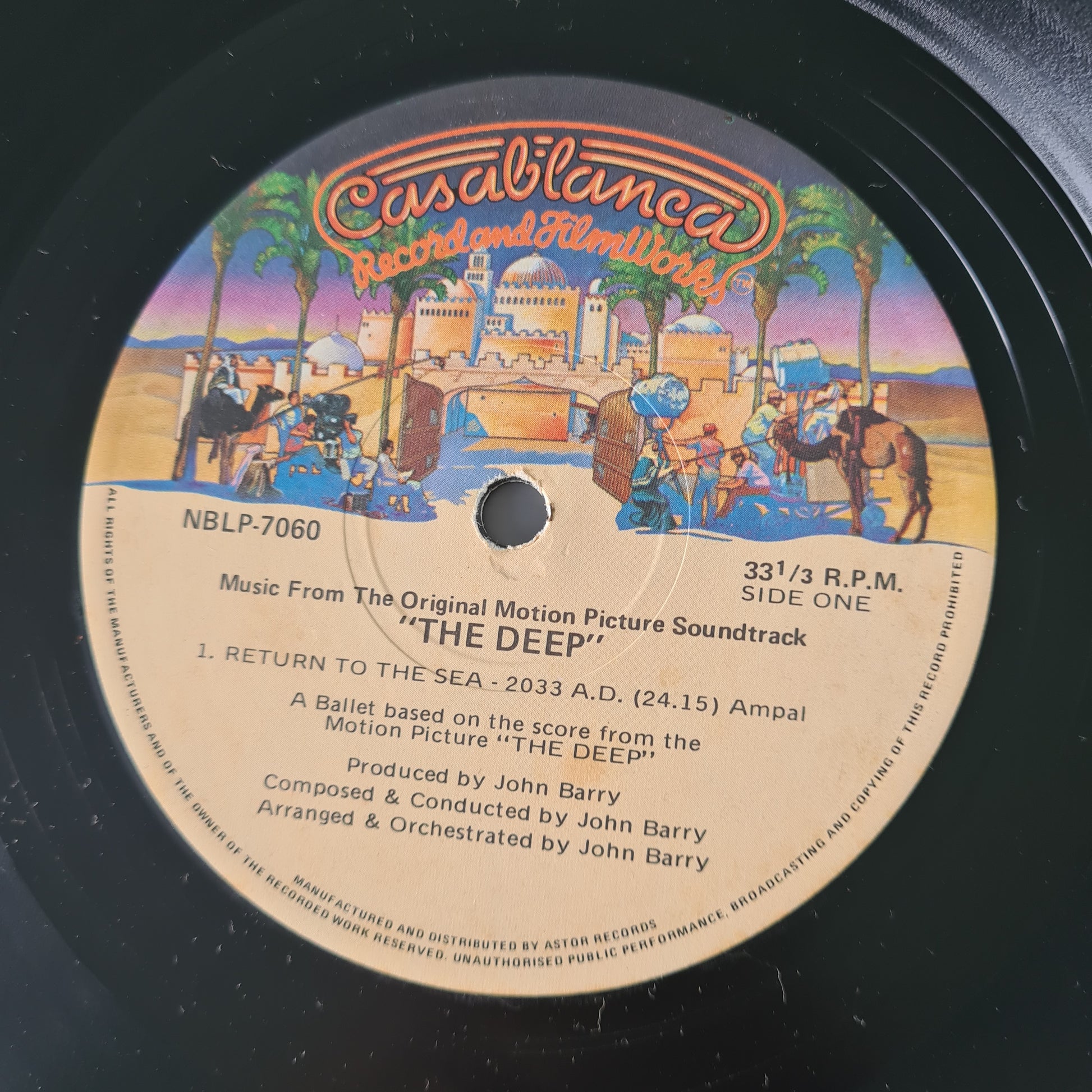 John Barry / Donna Summer – The Deep (Music From The Original Motion Picture Soundtrack) - 1977 - Vinyl Record LP - Sound Hound Records