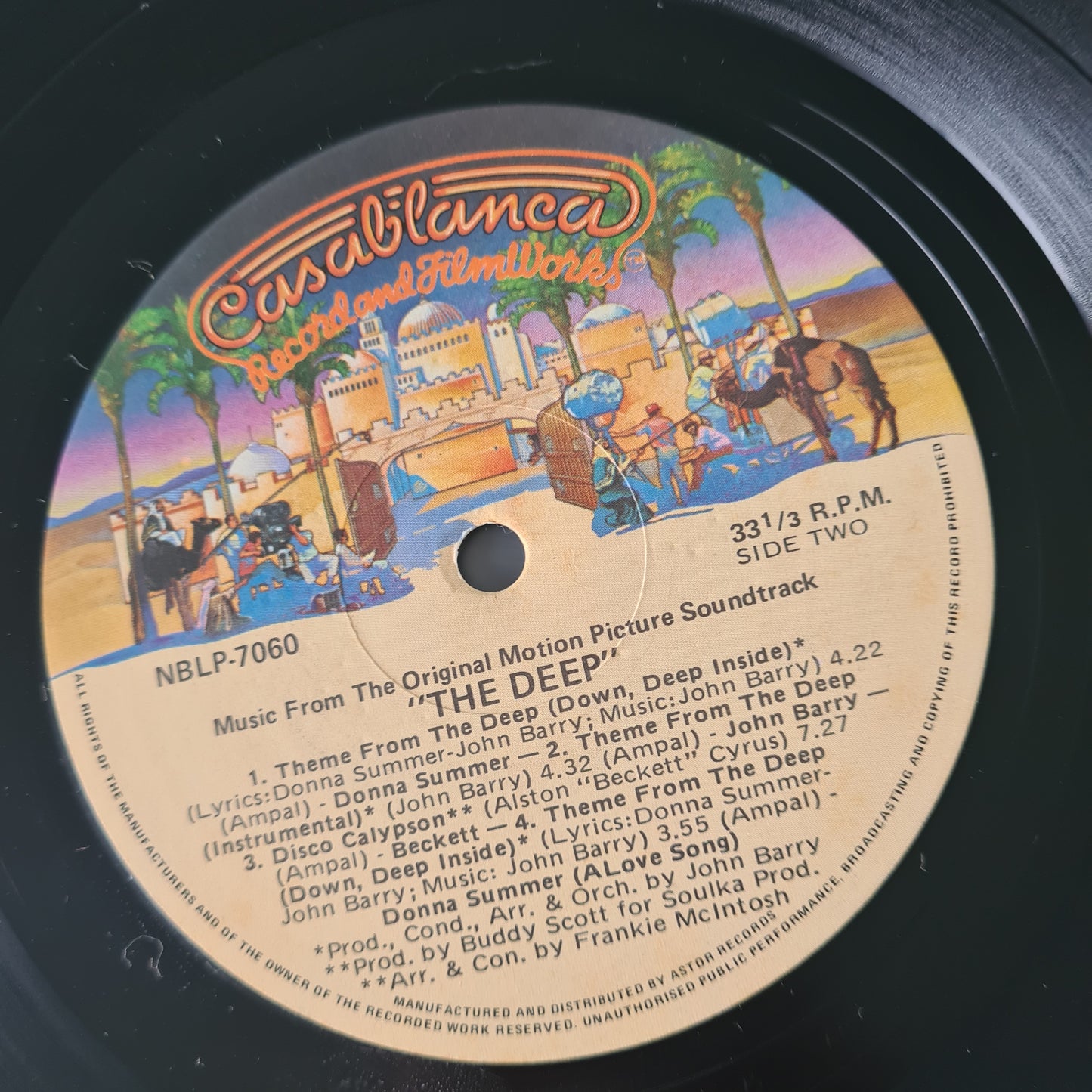 John Barry / Donna Summer – The Deep (Music From The Original Motion Picture Soundtrack) - 1977 - Vinyl Record LP - Sound Hound Records