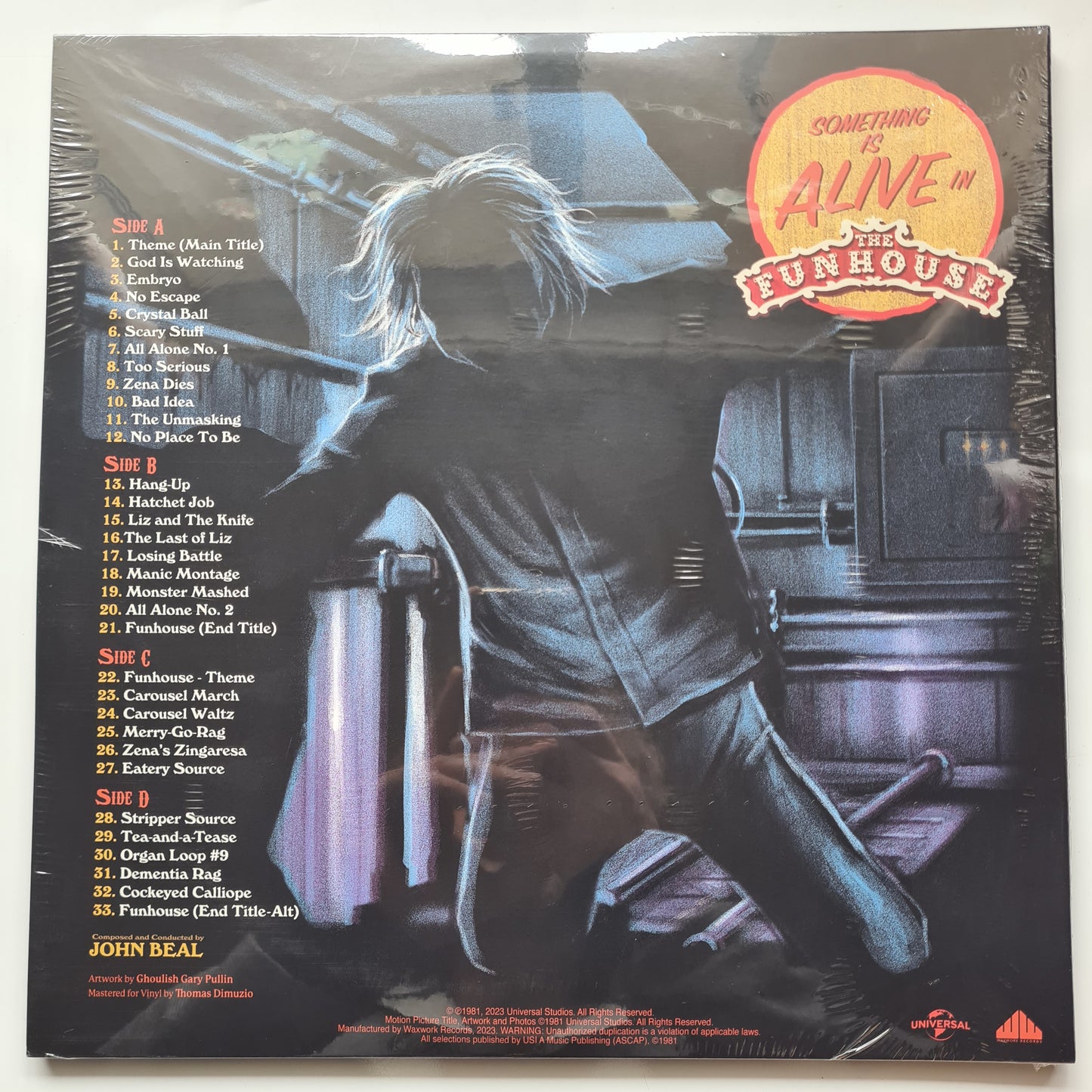 John Beal – The Funhouse (Original Motion Picture Soundtrack Music)- 1981 (2023 Carnival Pinwheel Coloured Vinyl US Pressing)- Vinyl Record 2LP - Sound Hound Records