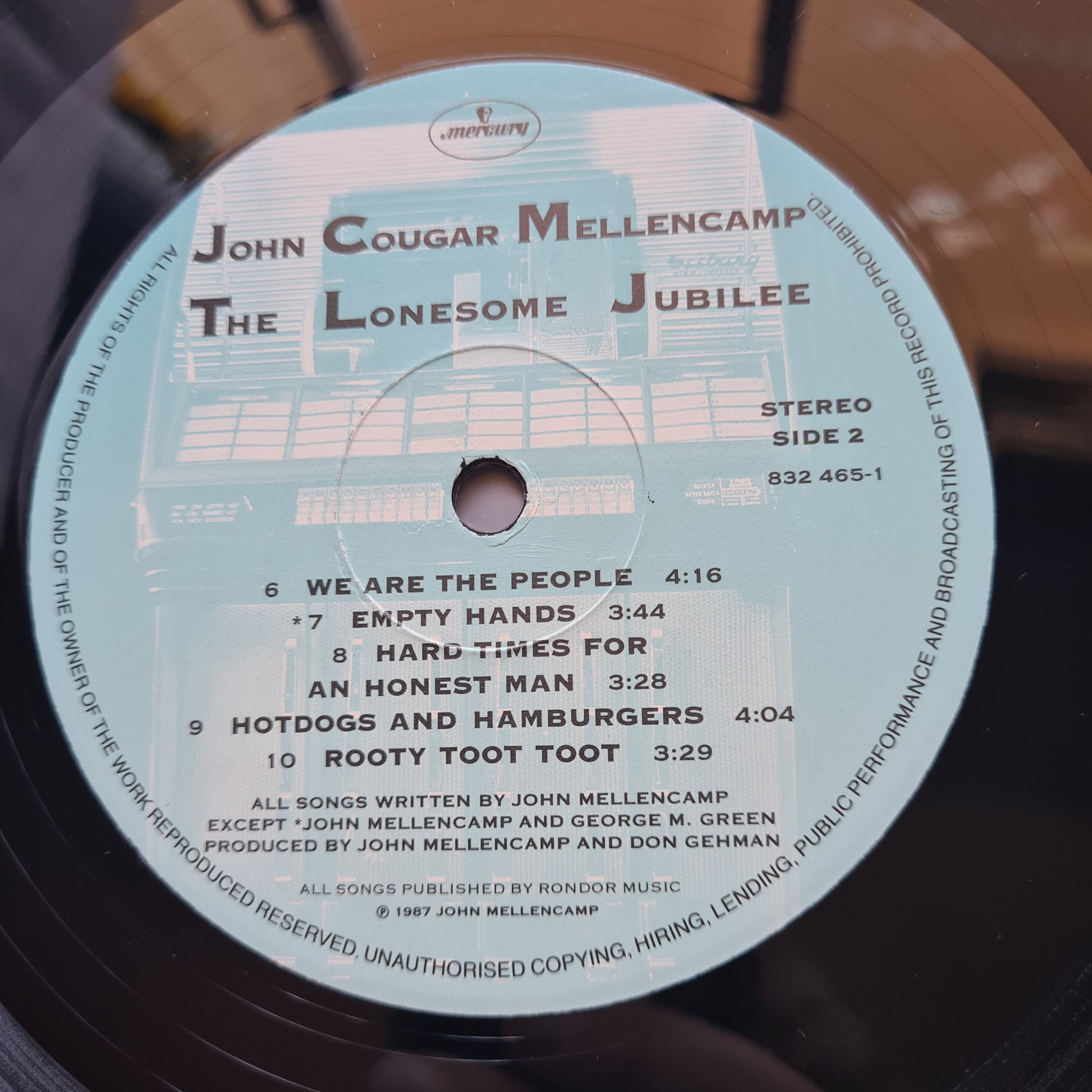 John Cougar Mellencamp – Lonesome Jubilee - 1987 - Vinyl Record LP - Sound Hound Records