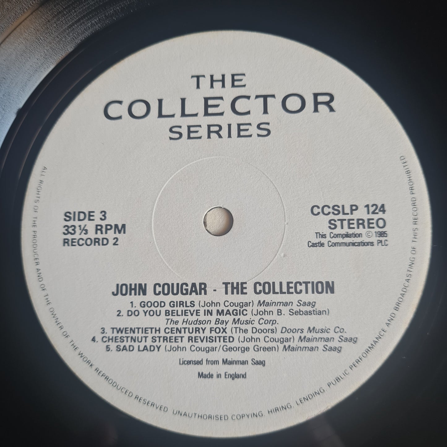John Cougar – The Collection - 1985 - Vinyl Record 2LP - Sound Hound Records