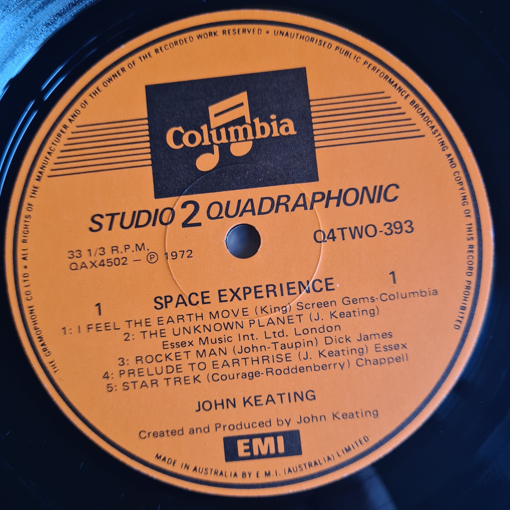 John Keating – Space Experience - 1972 - Vinyl Record LP (Quadraphonic) - Sound Hound Records