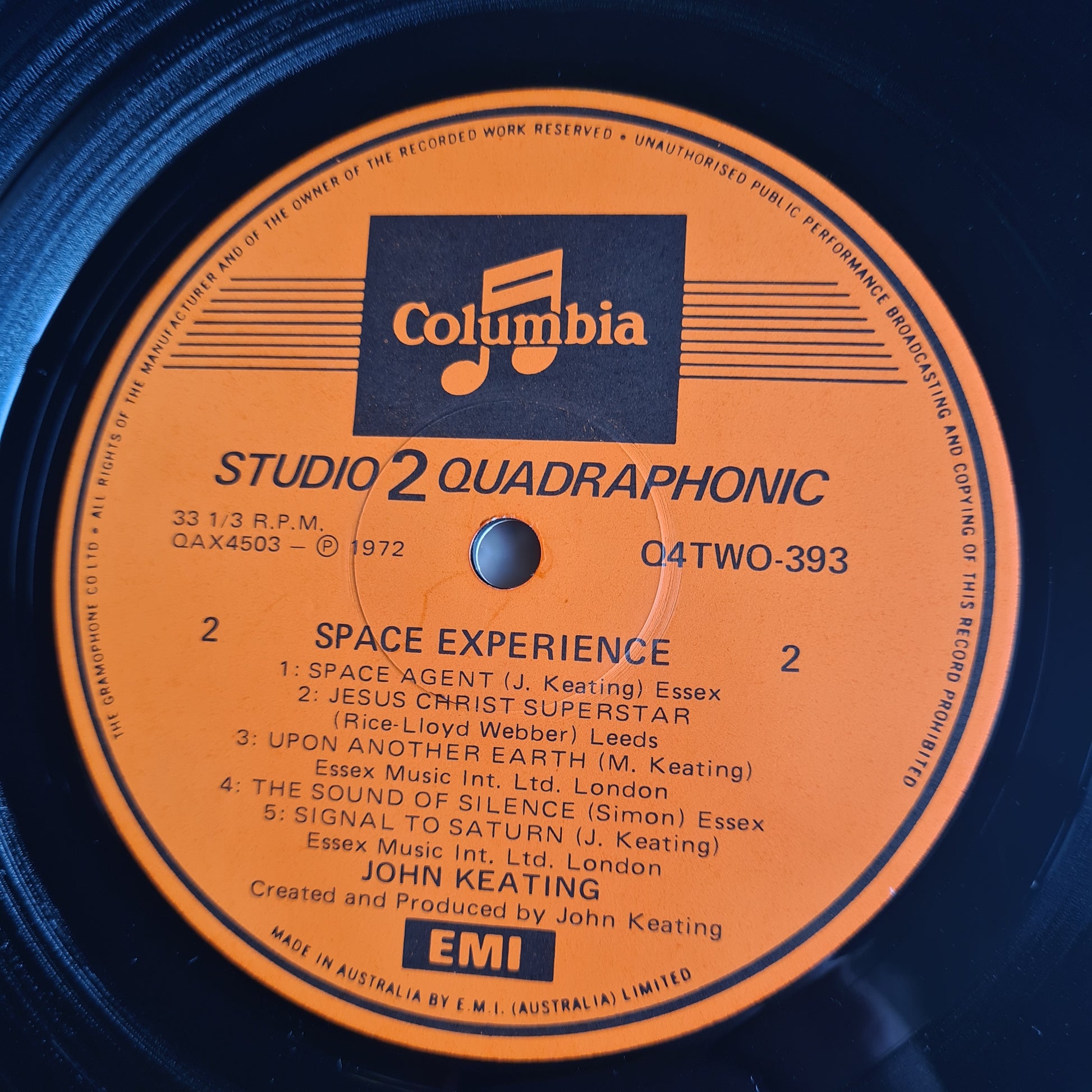 John Keating – Space Experience - 1972 - Vinyl Record LP (Quadraphonic) - Sound Hound Records
