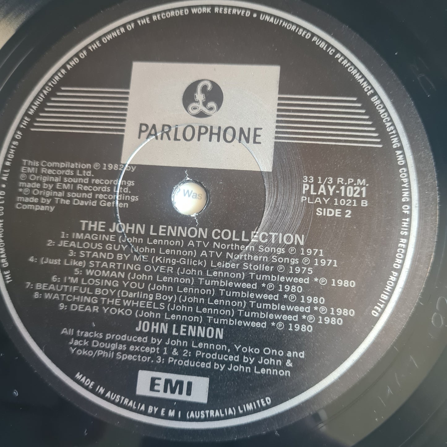 John Lennon (The Beatles) – The John Lennon Collection - 1982 - Vinyl Record LP - Sound Hound Records
