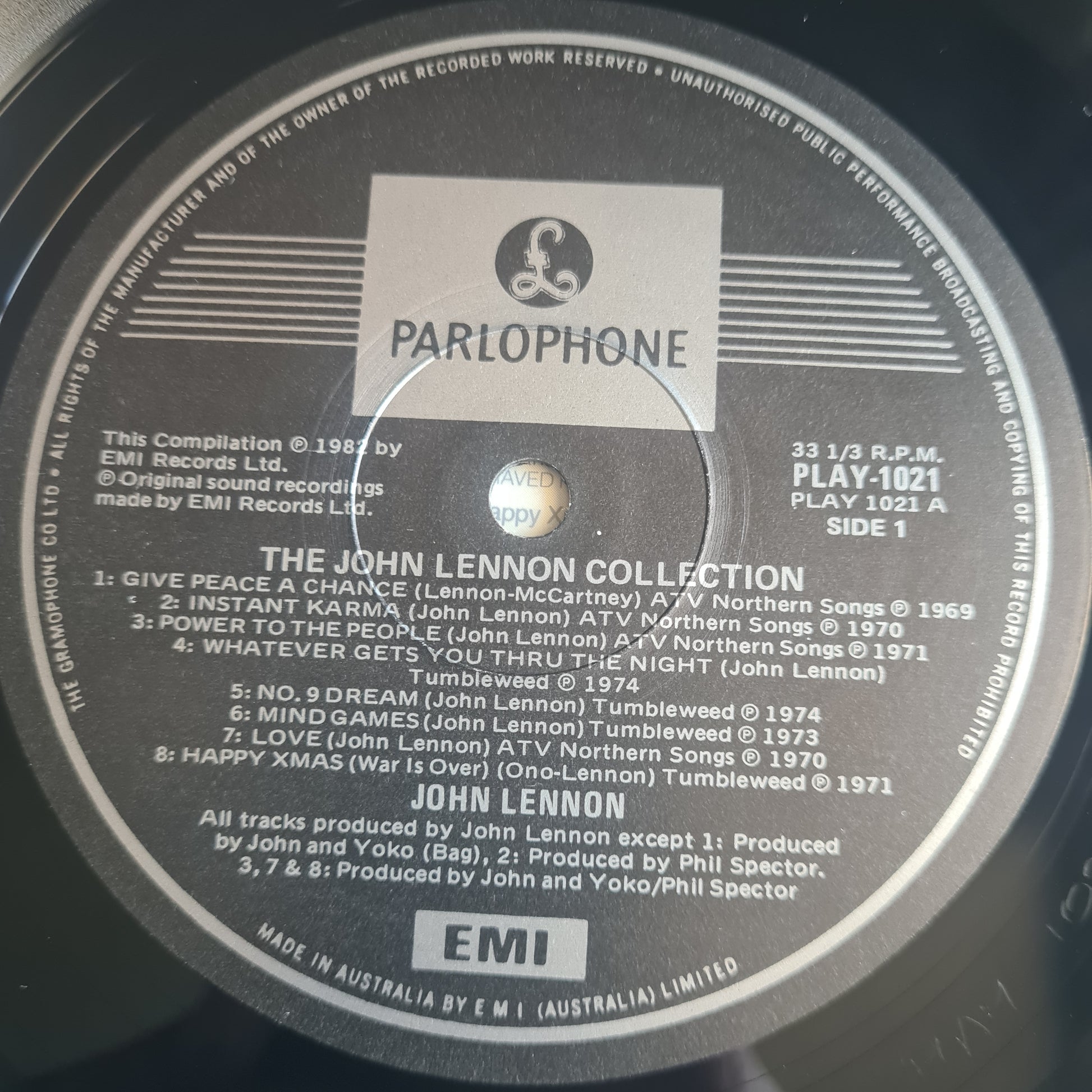 John Lennon (The Beatles) – The John Lennon Collection - 1982 - Vinyl Record LP - Sound Hound Records