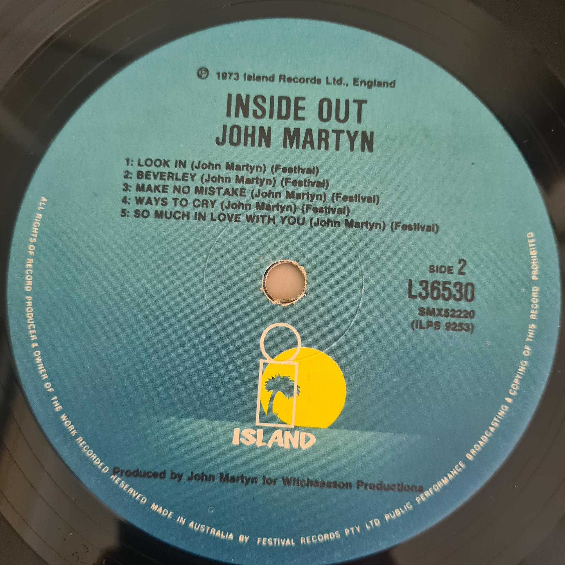 John Martyn  – Inside Out - 1973 (1978 First Australian Pressing) - Vinyl Record LP (Gatefold) - Sound Hound Records
