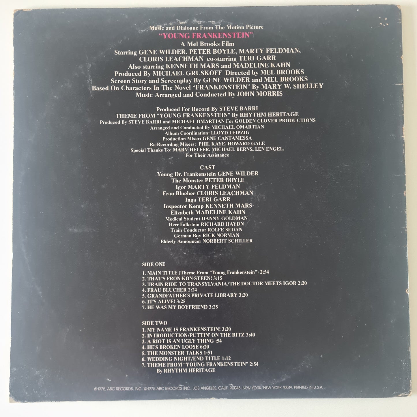 John Morris – Dialogue & Music From Original Soundtrack Of "Young Frankenstein" - 1975 (USA 1st Terre Haute Pressing) - Vinyl Record LP - Sound Hound Records