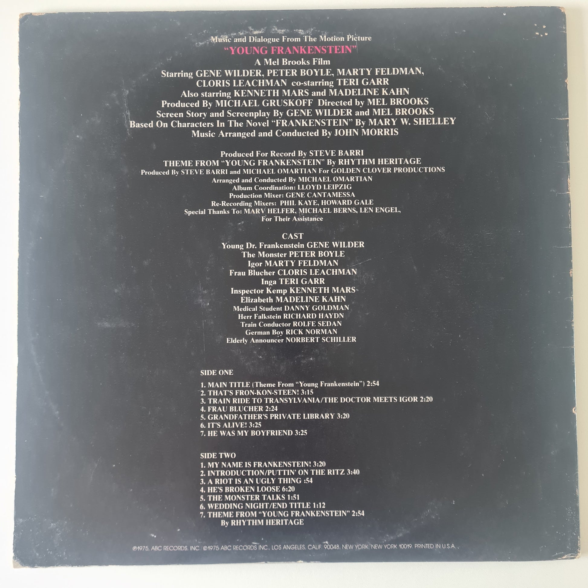 John Morris – Dialogue & Music From Original Soundtrack Of "Young Frankenstein" - 1975 (USA 1st Terre Haute Pressing) - Vinyl Record LP - Sound Hound Records