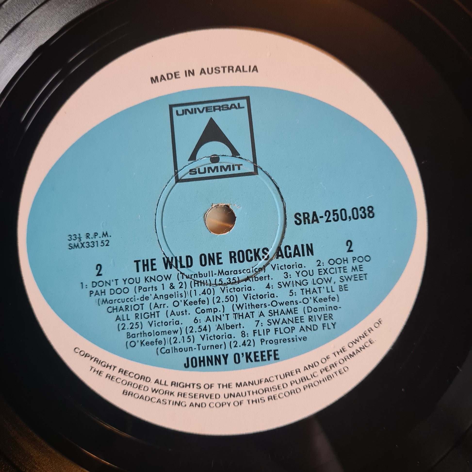 Johnny O'Keefe – The Wild One Rocks Again - 1972 - Vinyl Record LP - Sound Hound Records