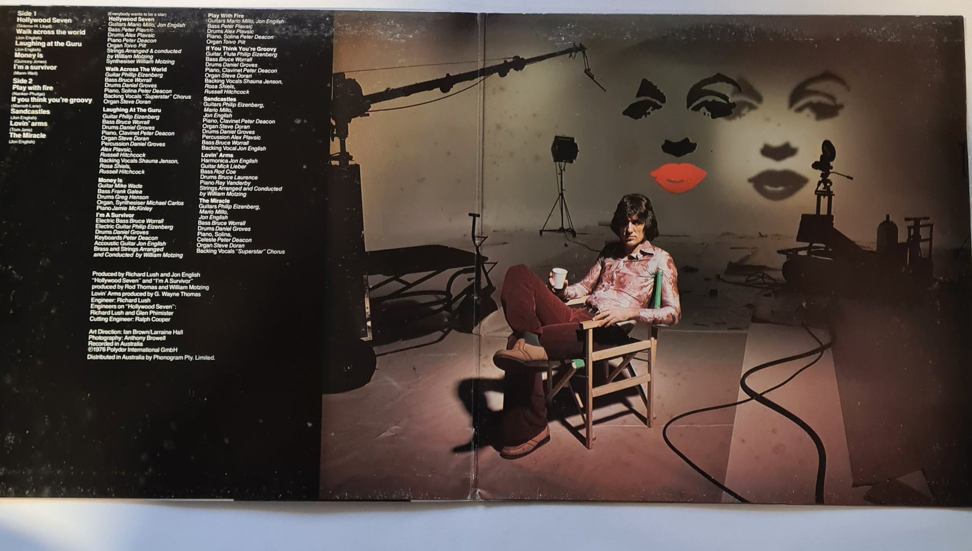 Jon English – Hollywood Seven - 1978 - Vinyl Record LP - Sound Hound Records