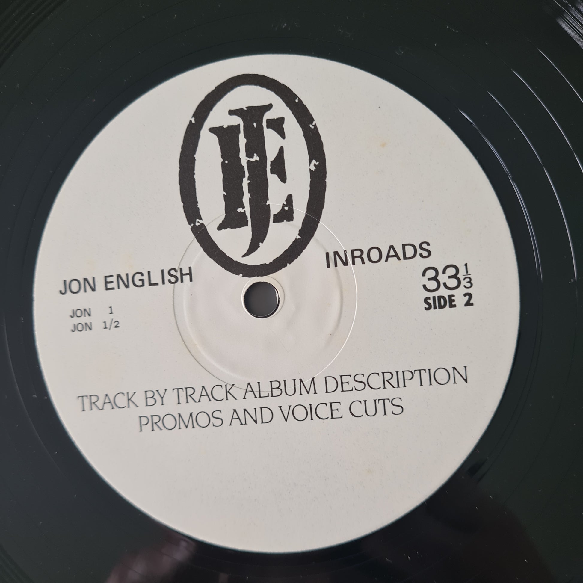 Jon English – Inroads: Radio Special- 1981 - Vinyl Record LP - Sound Hound Records